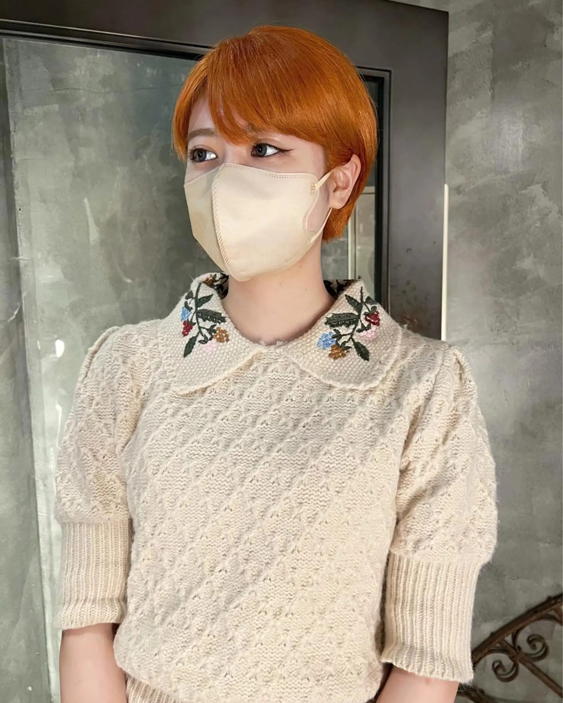 ショート カラー オレンジ ヘアカラー 圧倒的デザイン力 店長🎨RENAのヘアスタイル