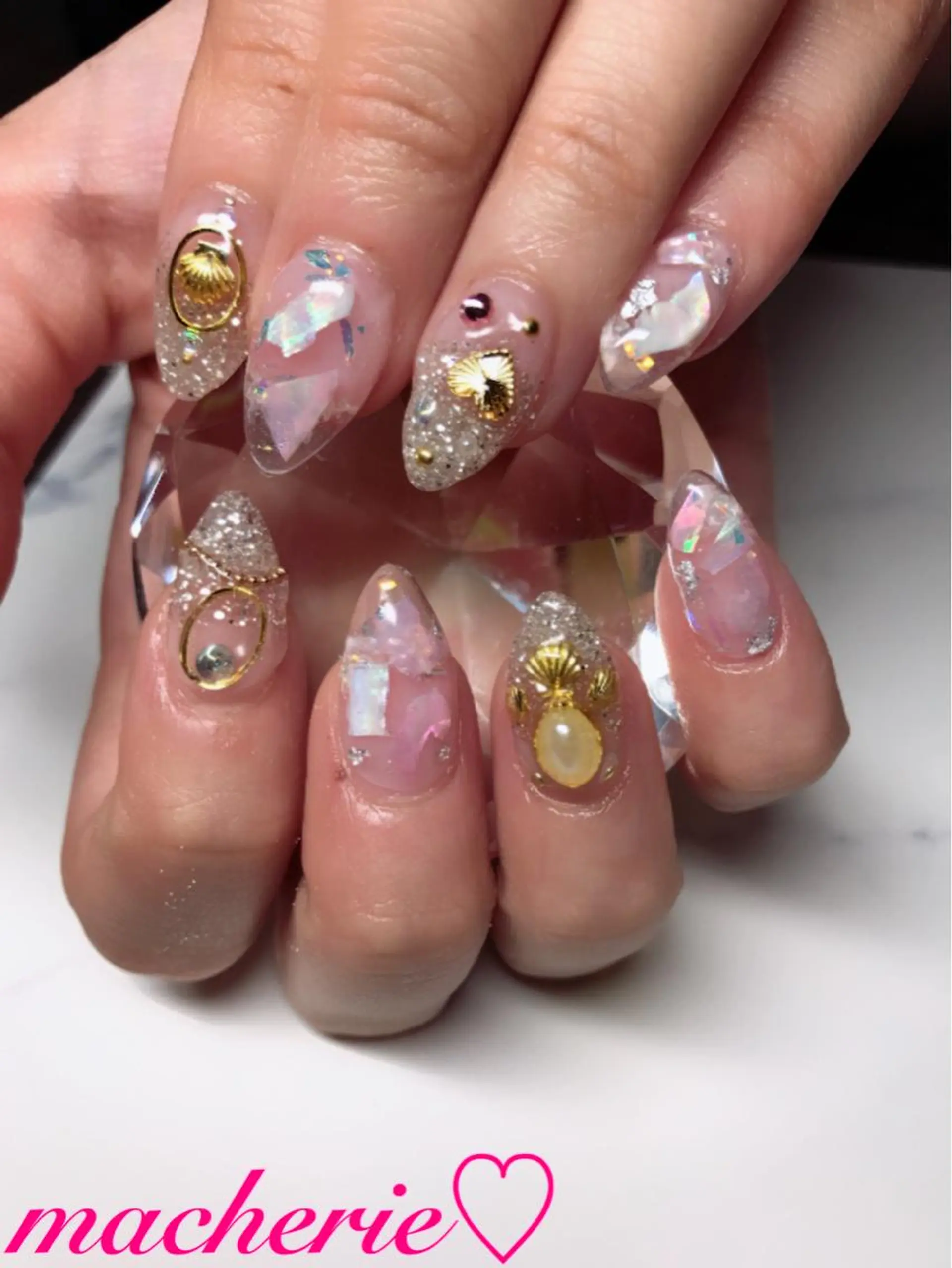 ネイル ピンク ハンドネイル Nail Salon macherieのネイルデザイン
