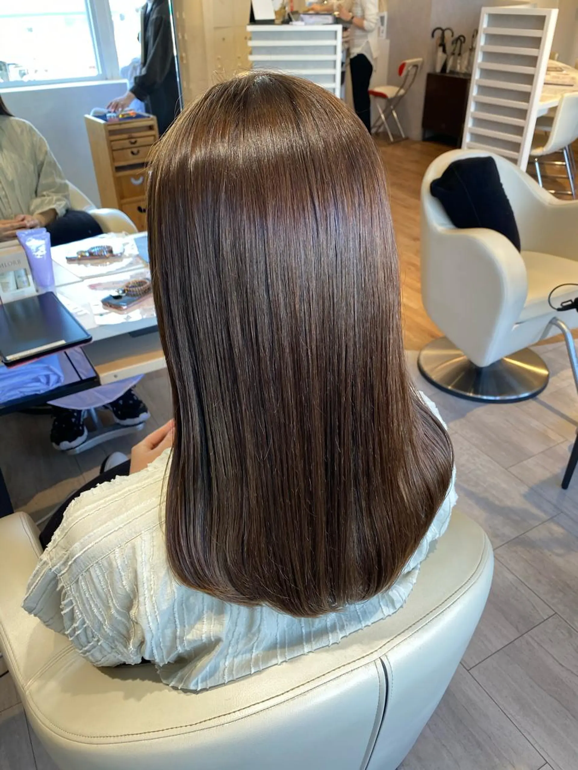 ロング カラー ヘアアレンジ ベージュカラー 金子 富士のヘアスタイル