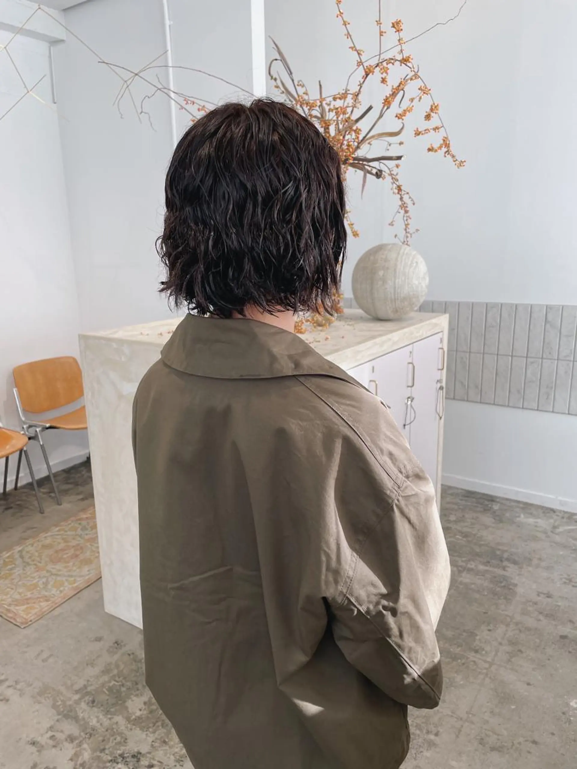 ミディアム パーマ スギヤマ ショウゴのヘアスタイル