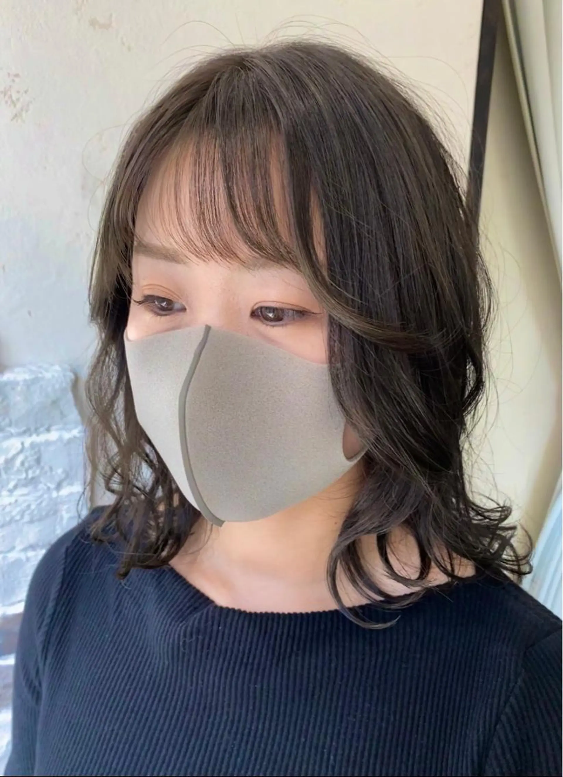 ミディアム カラー アッシュ オレンジ ショート　縮毛矯正 レイヤー🌿FUKUのヘアスタイル