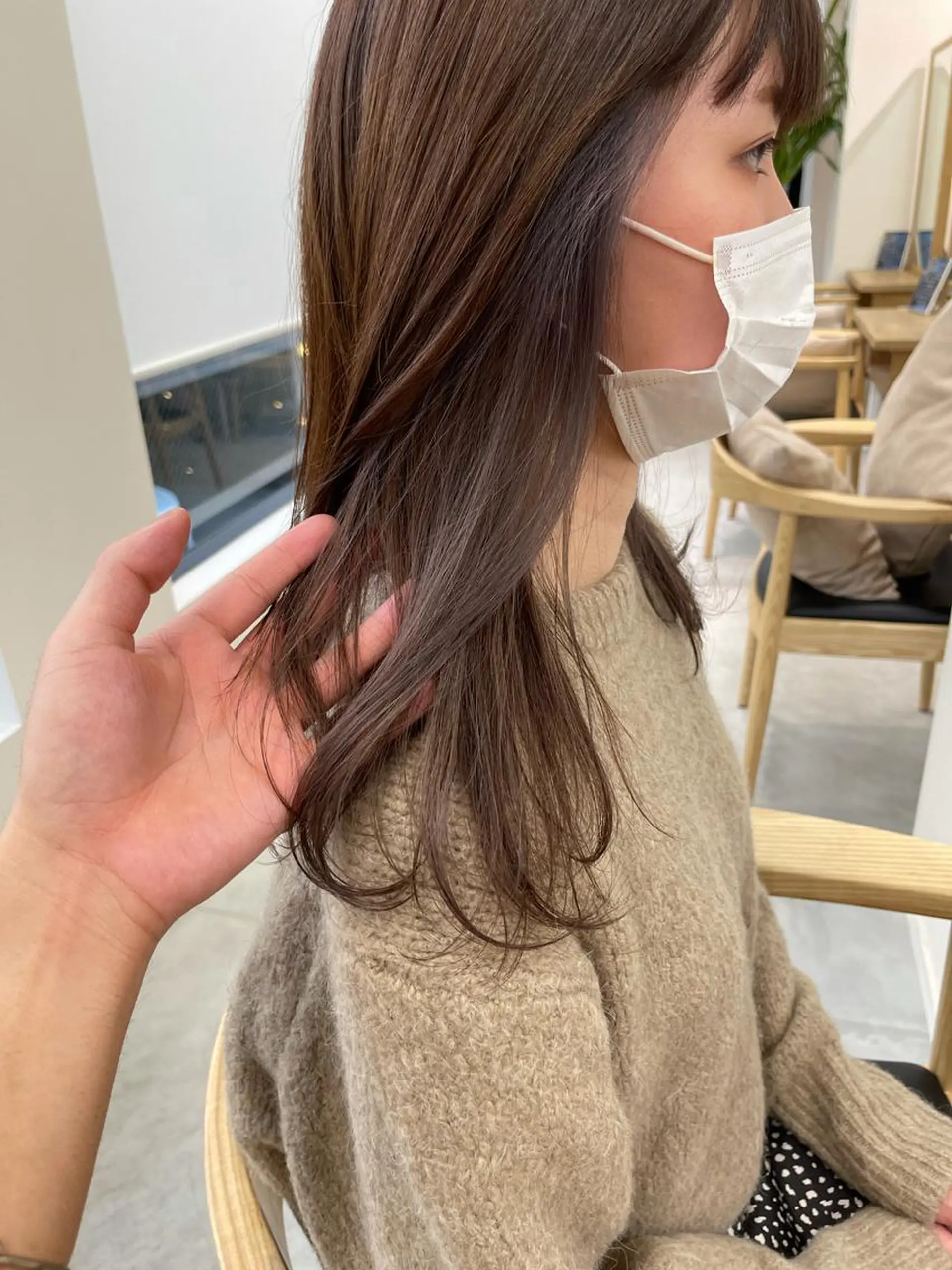 ミディアム カット ヘアカラー トリートメント イメチェンカット✂️ 錦糸町佐藤店長のヘアスタイル