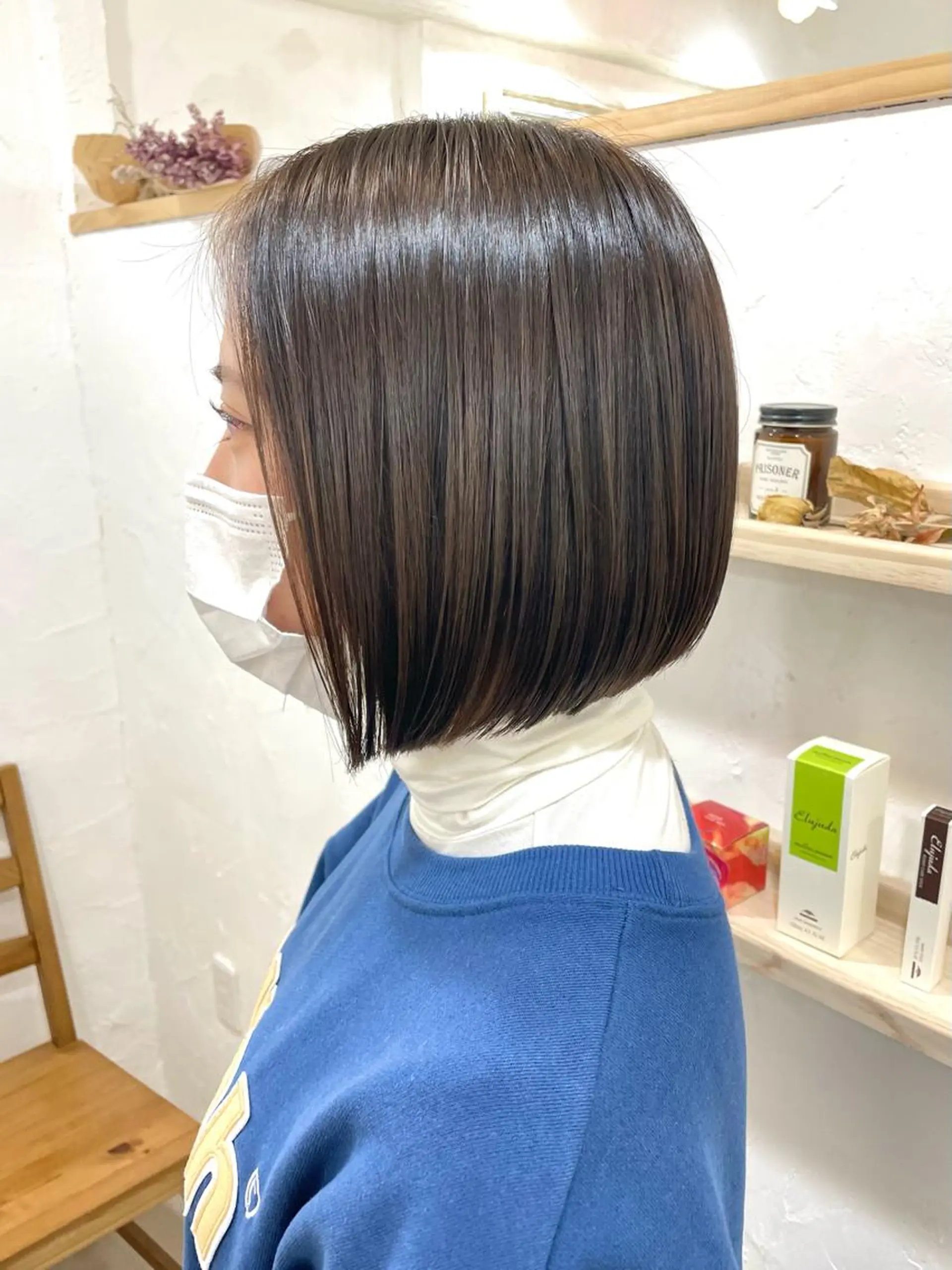 ショート 切りっぱなしボブ ボブ ショートヘア ウルフカット 銀座No.1髪質改善 縮毛矯正/本木のヘアスタイル