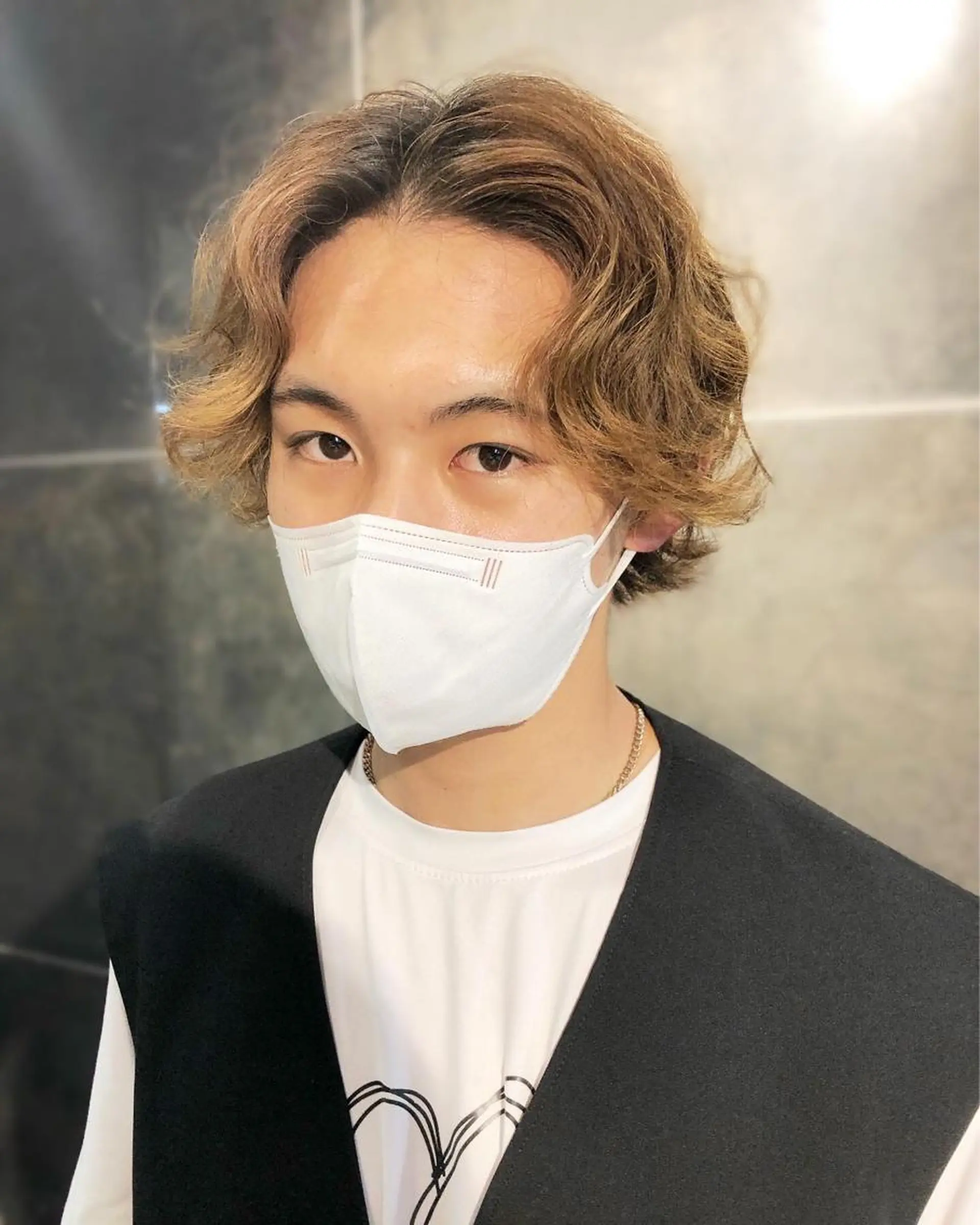 パーマ ヘアアレンジ メンズ センターパート カット パーマ トリートメント ヘアセット メンズ特化✂️栗原 侑也のヘアスタイル