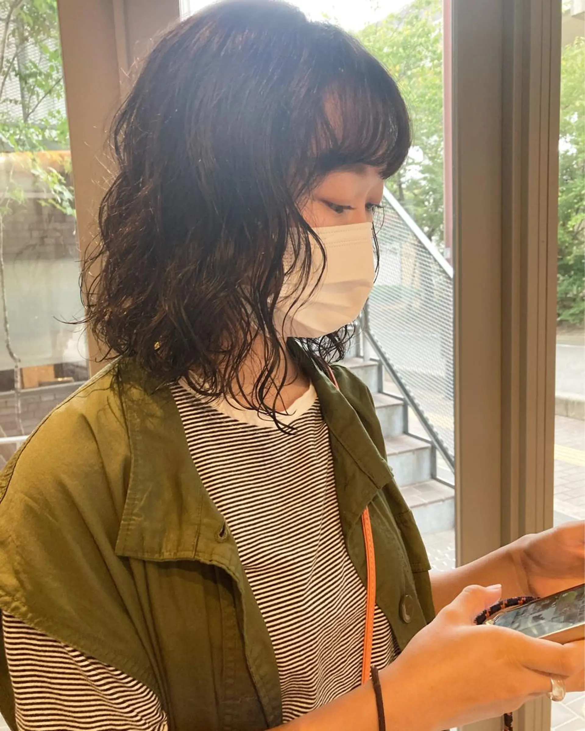 ショート カラー パーマ カワサキ カエデのヘアスタイル