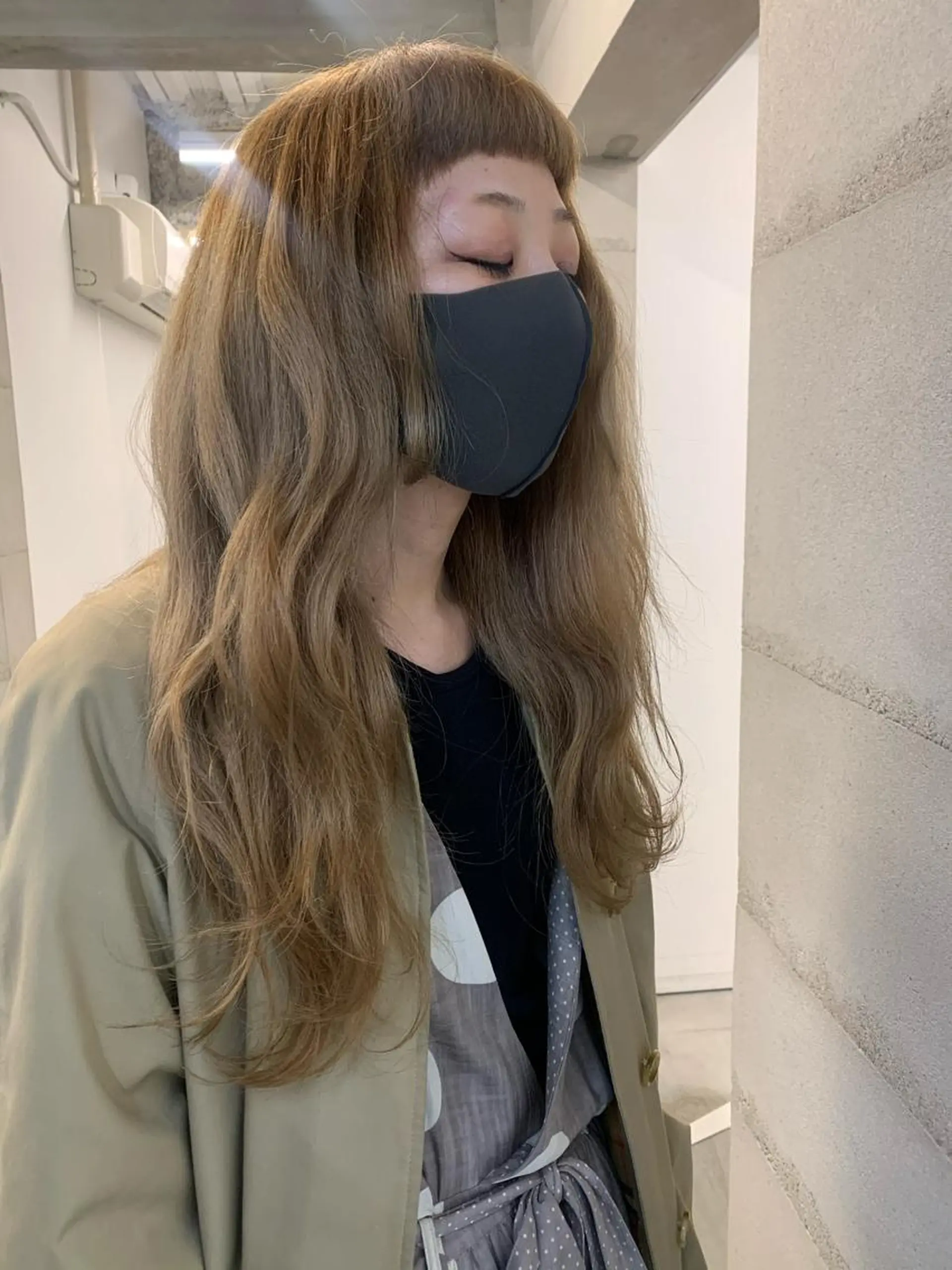 セミロング カラー カット ヘアカラー トリートメント 透明感/オリーブ/ グレージュ/YUKAのヘアスタイル