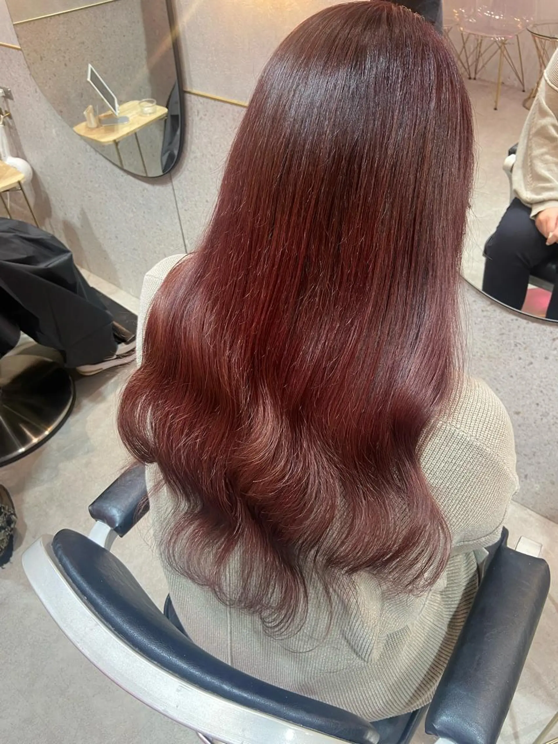 ロング カラー シールエクステ ブリーチ ブラウンカラー ケアカラー ダブルカラー 新宿/韓国ヘア 中明度カラー/かやのヘアスタイル