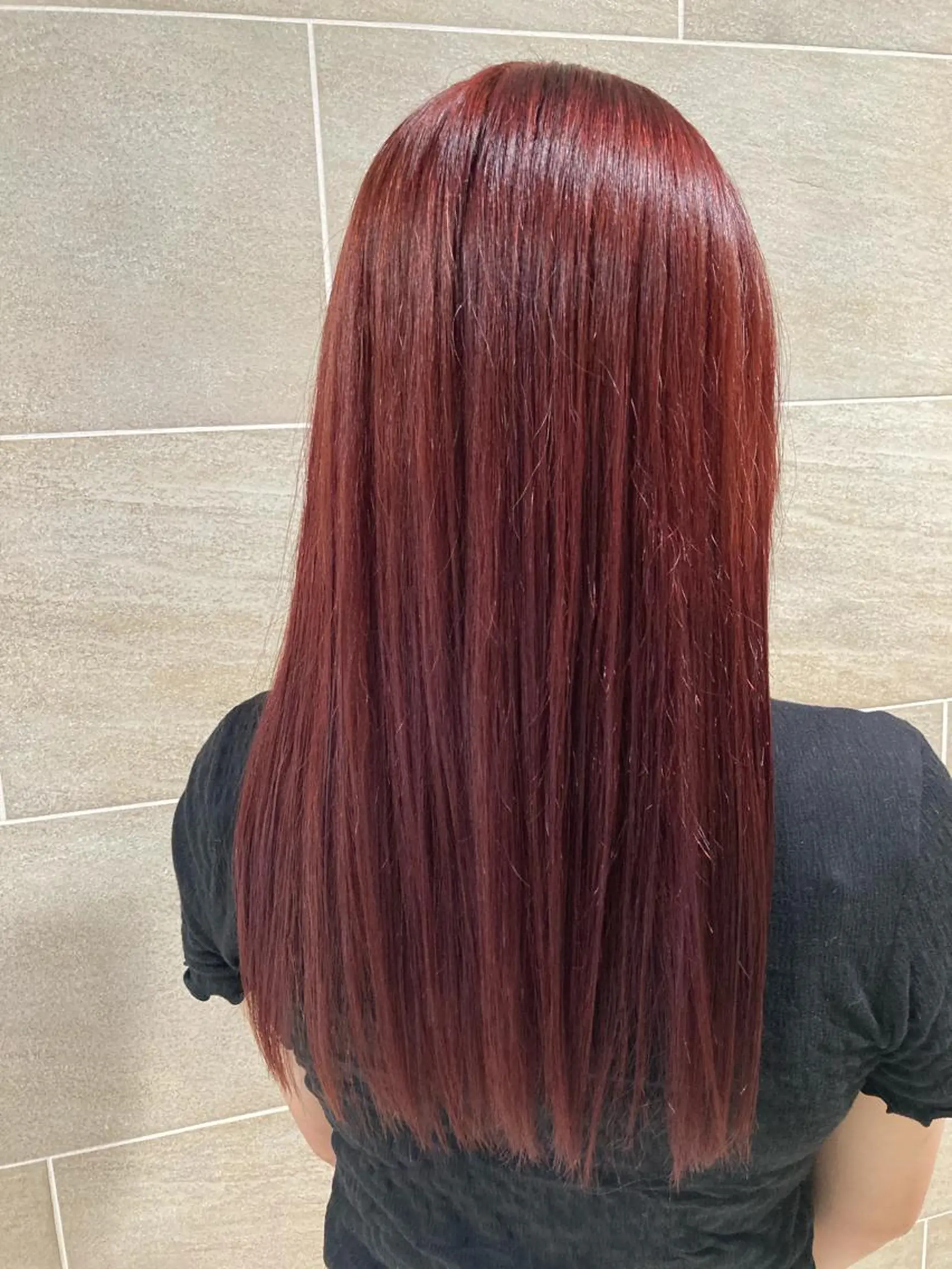 ロング カラー ブリーチ ピンクカラー ヘアカラー 宮原 佳苗のヘアスタイル