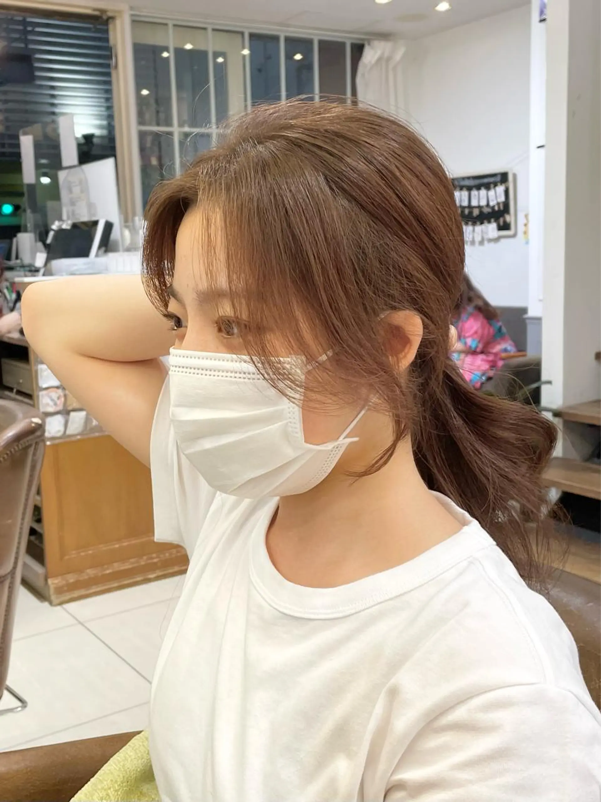 ロング カラー くびれヘア エギョモリ 顔まわりレイヤー 顔周りカット 韓国風ヘア カット トリートメント 横浜/レイヤーカット /韓国ヘア/佐藤記正のヘアスタイル