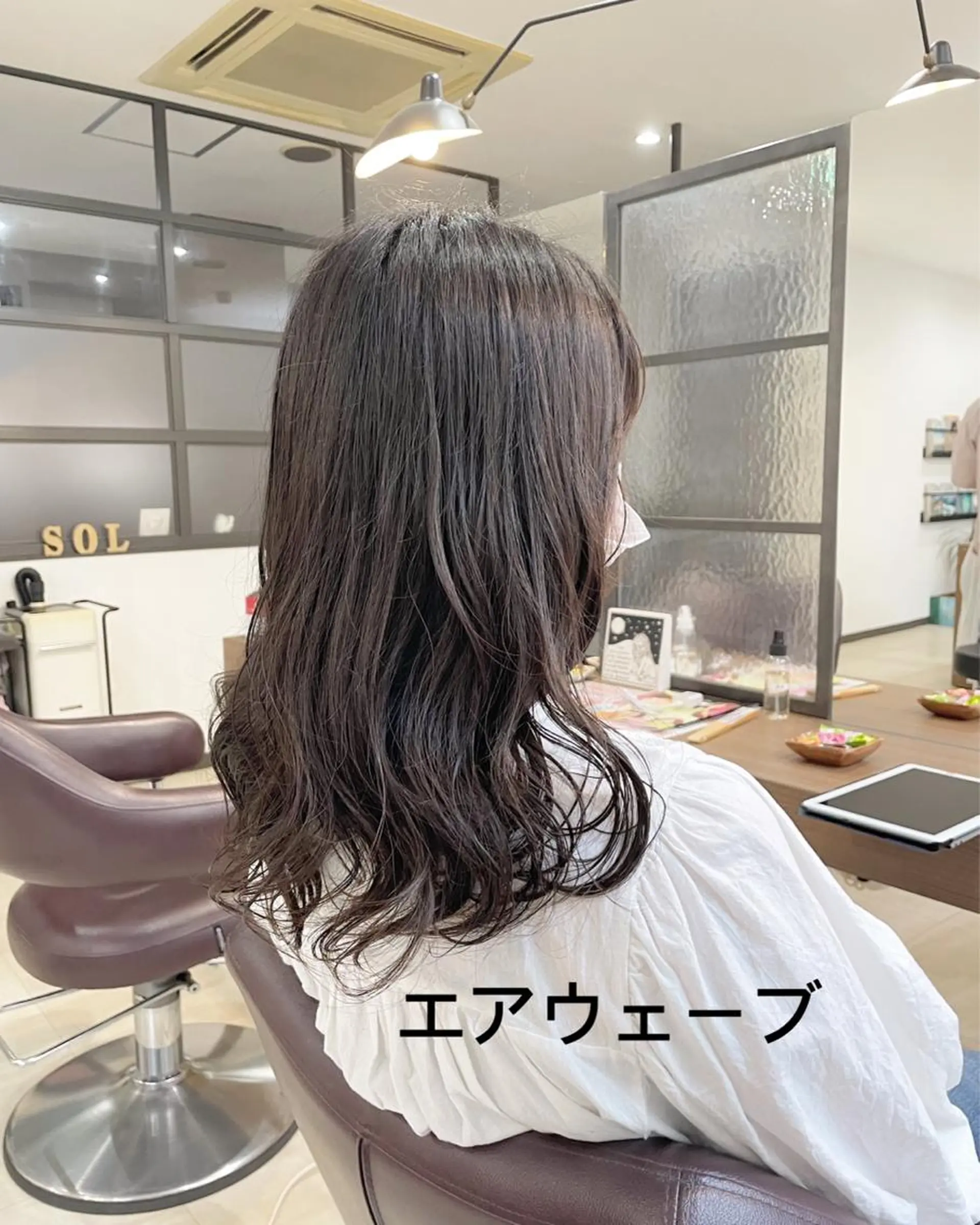 ロング パーマ デジタルパーマ エアウェーブ SOL .✂︎ 松永李帆のヘアスタイル