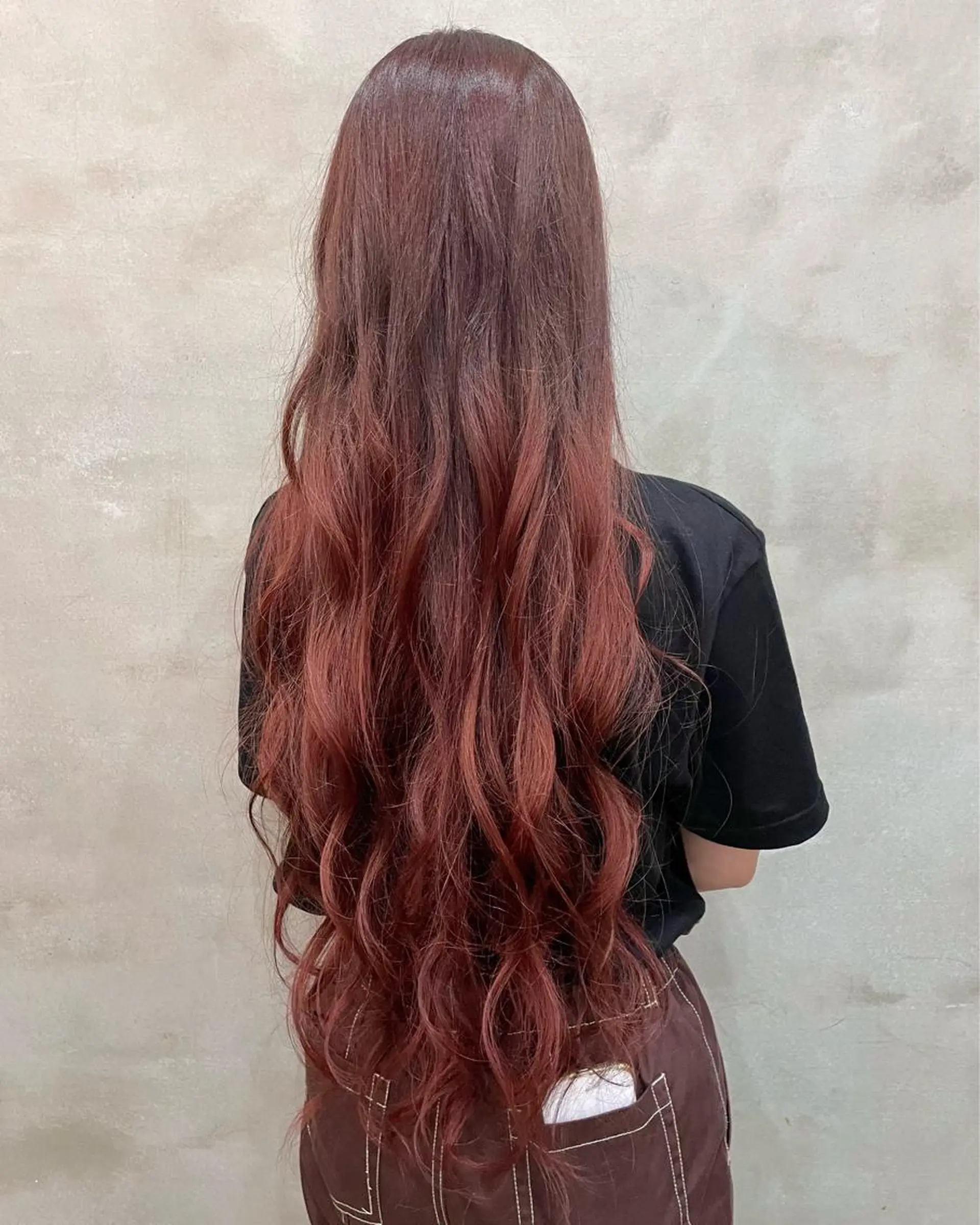 ロング カラー ヘアアレンジ ヘアカラー トリートメント 【ピンク/韓国ヘア/ ヘアセット】亜海のヘアスタイル