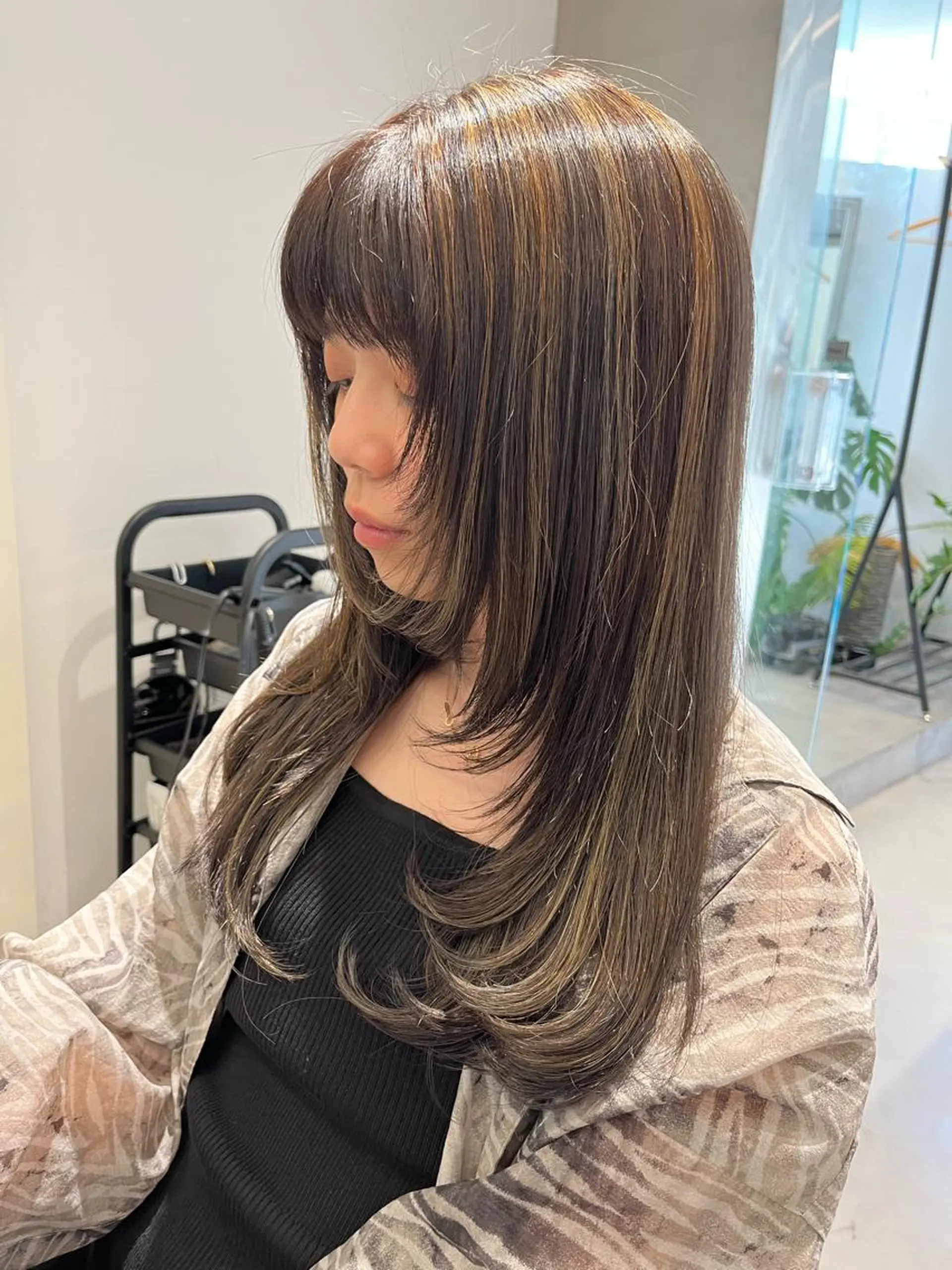 セミロング カット トリートメント 池田 寿子のヘアスタイル