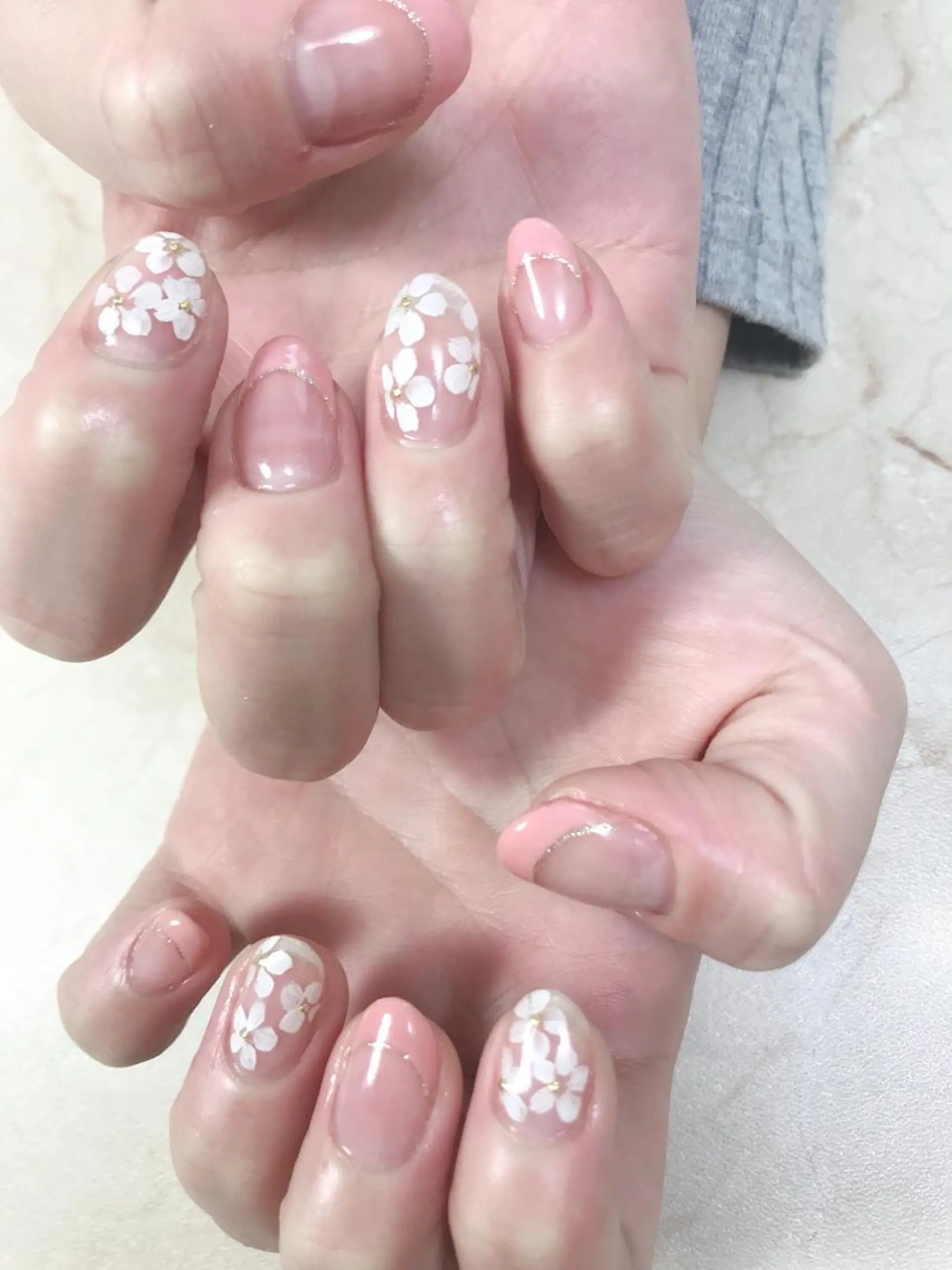 ネイル 長さ出し mellow mのネイルデザイン