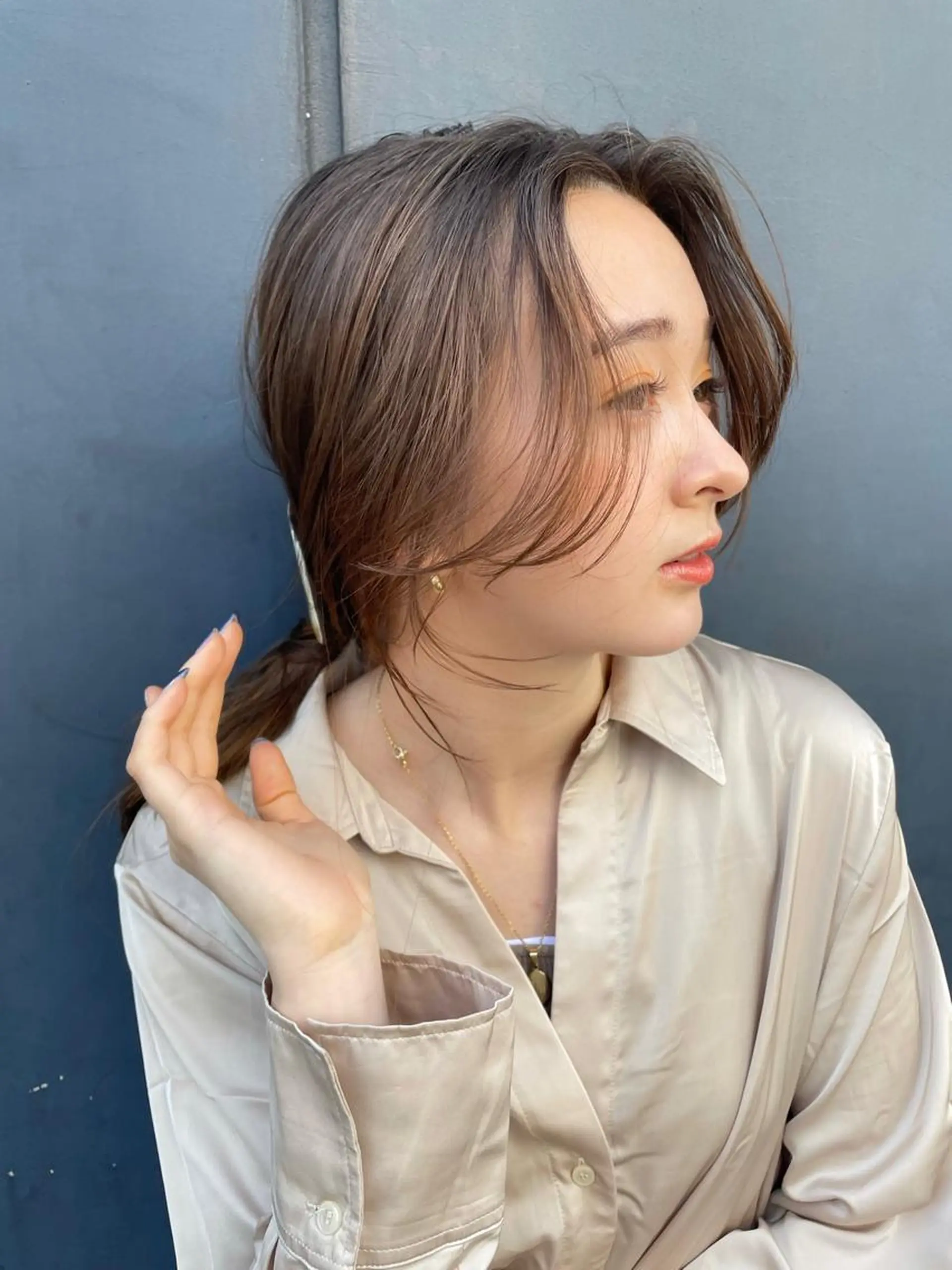 セミロング トリートメント 【表参道】Ruri デジタルパーマのヘアスタイル