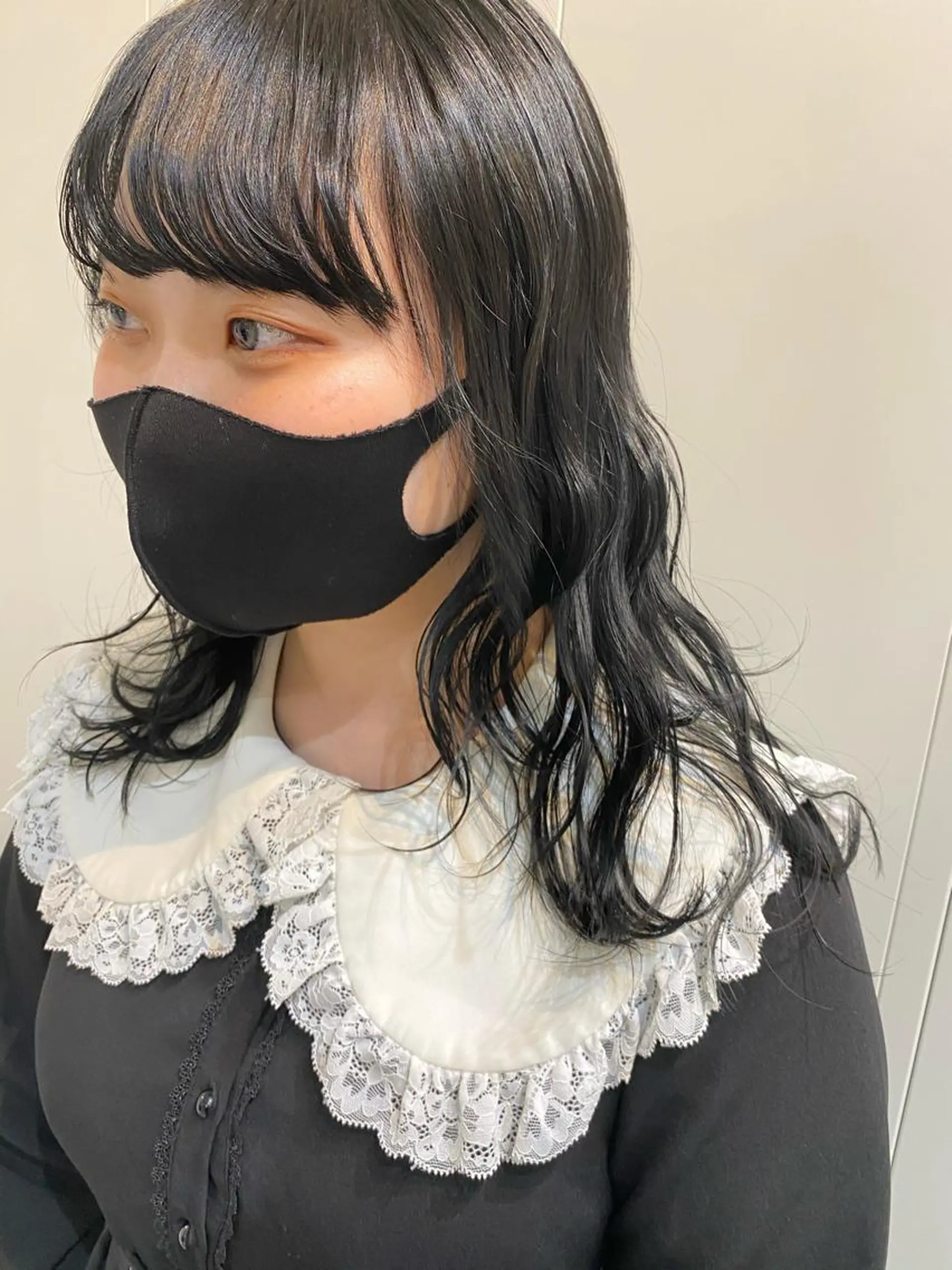 セミロング カラー 黒髪 🎀暖色カラー🎀 おかだみほのヘアスタイル