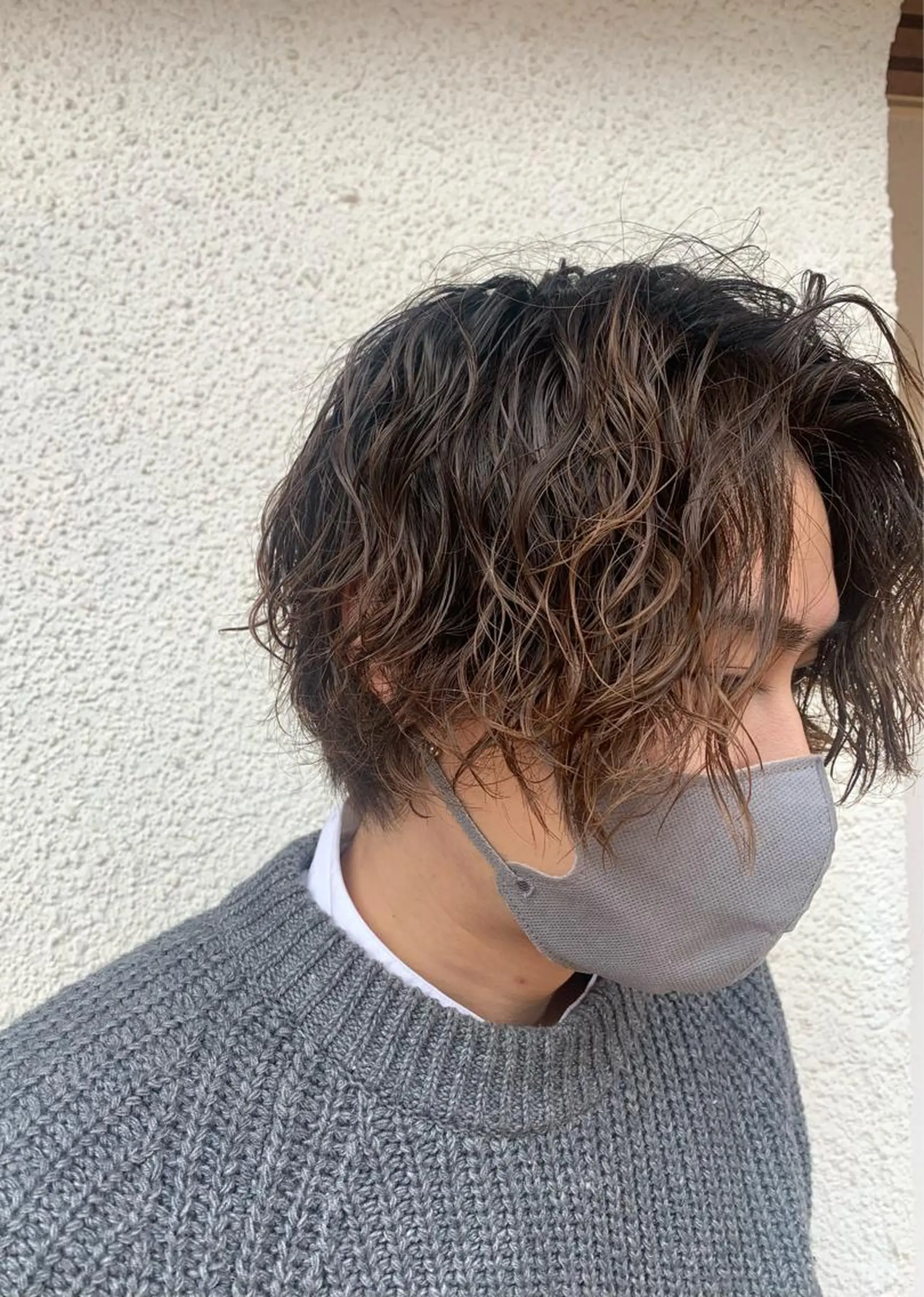 ショート カラー パーマ メンズ putri 川邉 優花のヘアスタイル