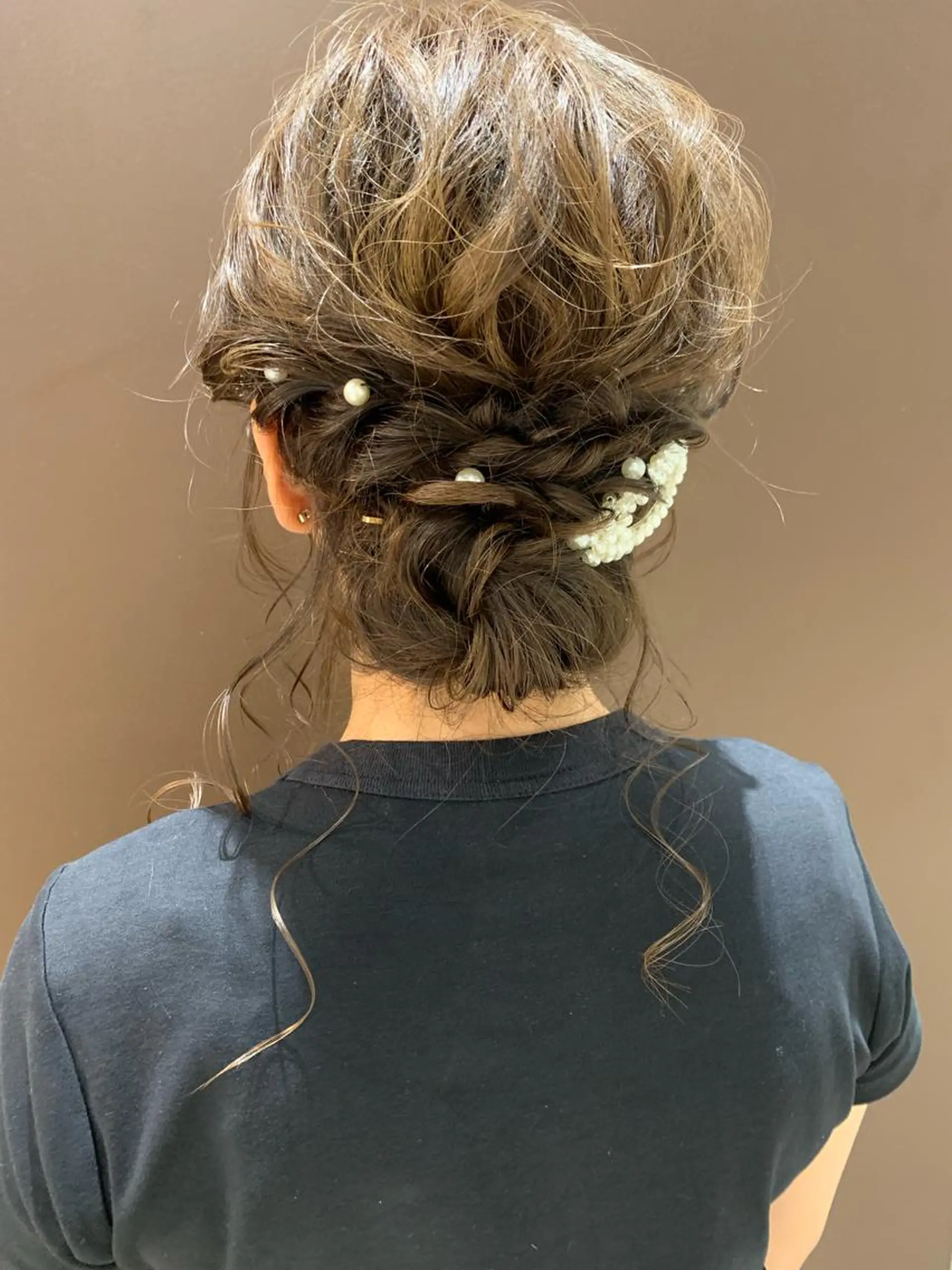 セミロング ヘアアレンジ きむえり/髪質改善 /うねり広がり改善のヘアスタイル