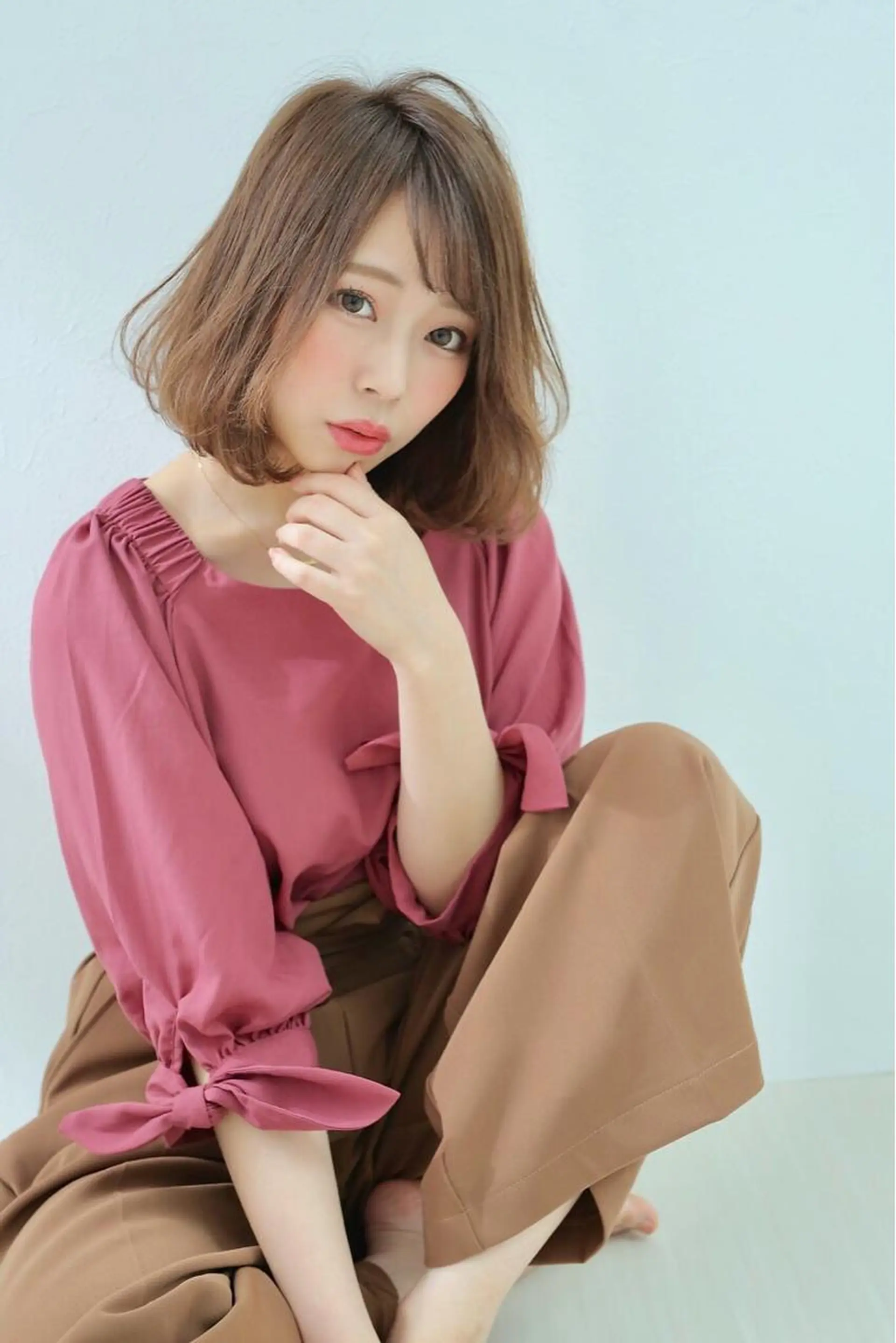 ショート カラー 小顔カット✨ 透明感カラー/村上のヘアスタイル