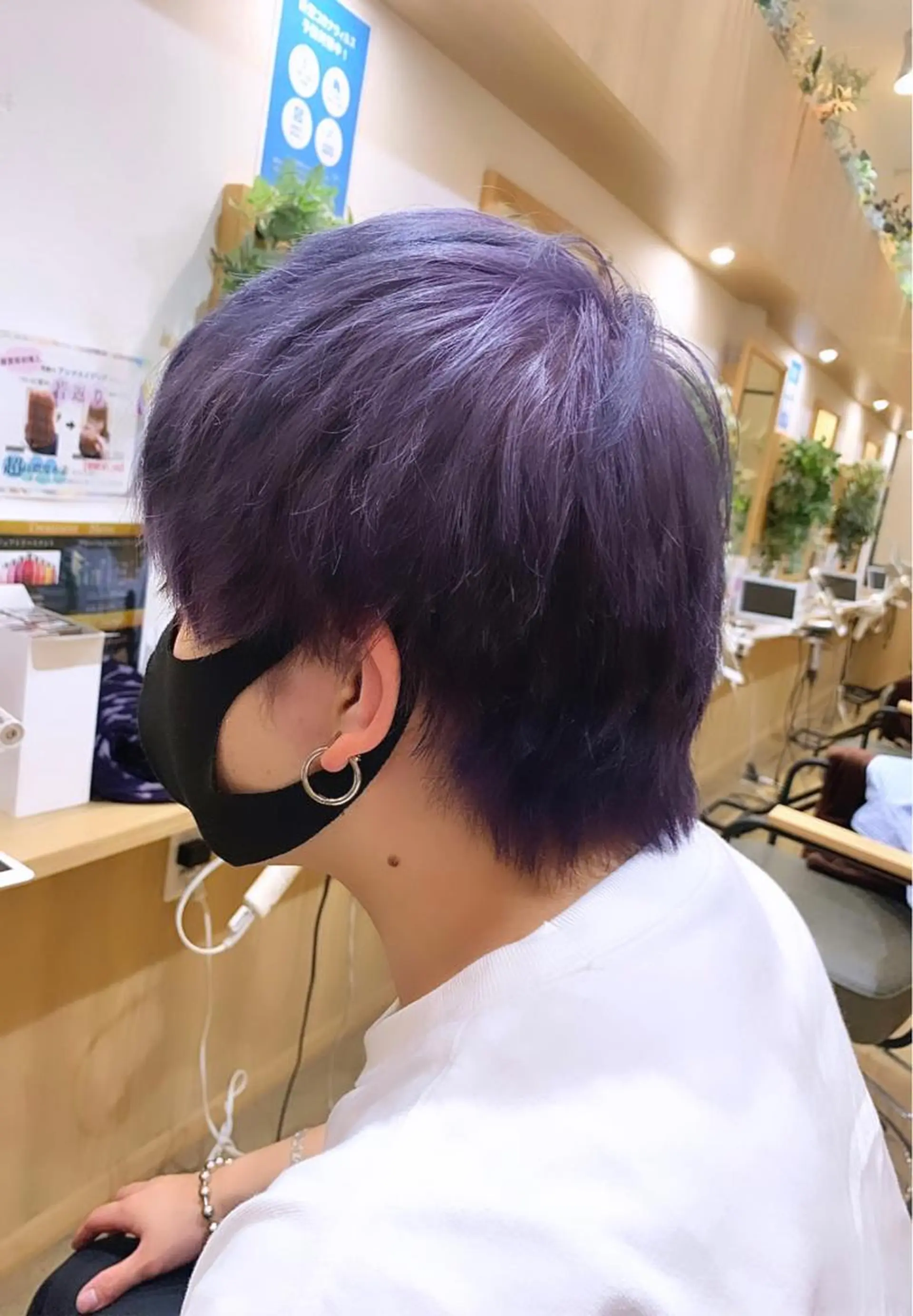 メンズ 瀧優華白髪ぼかし 大人レイヤー🩵のヘアスタイル