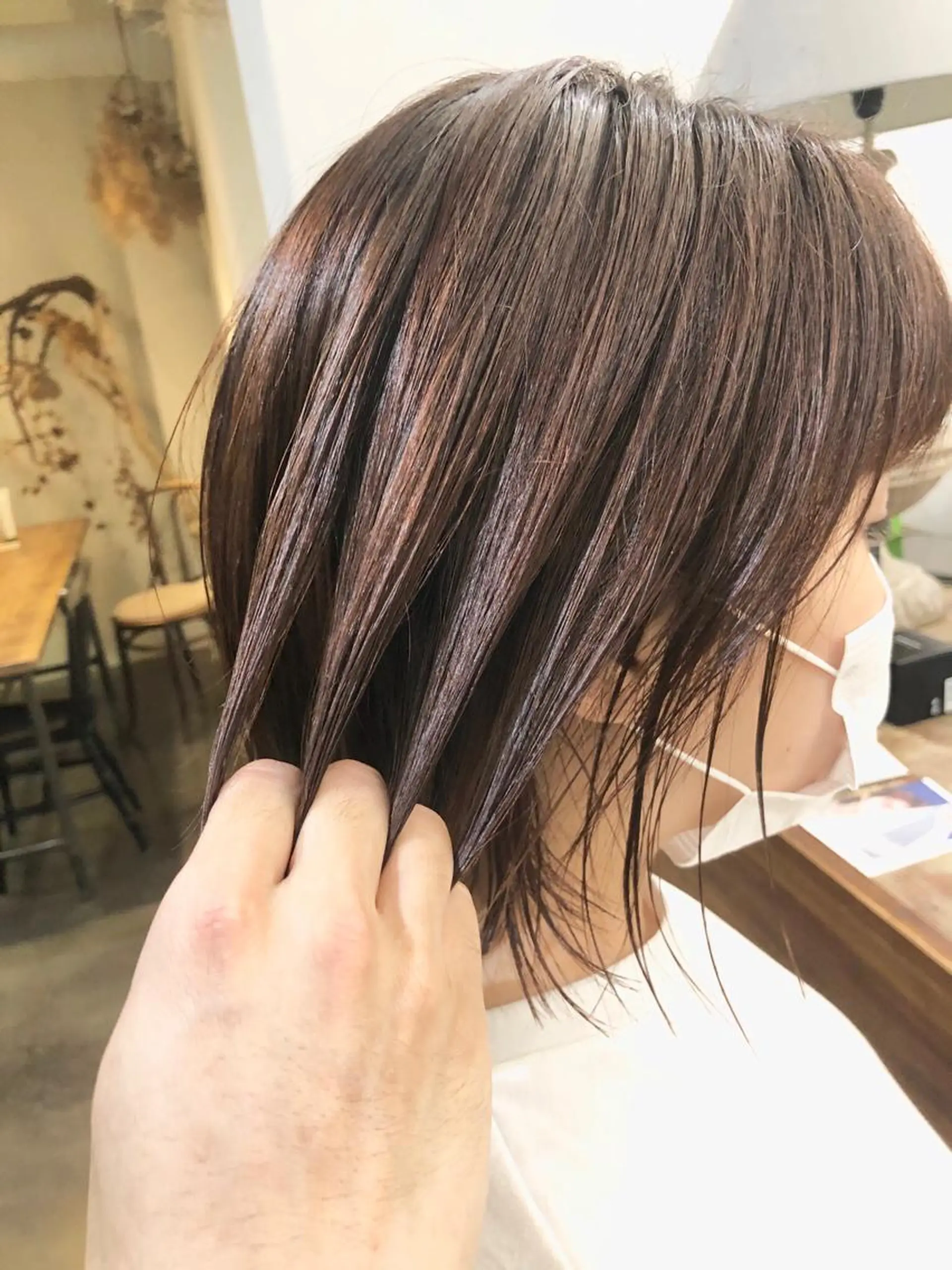 ショート カラー ピンクカラー カット ヘアカラー 千葉 郁也のヘアスタイル