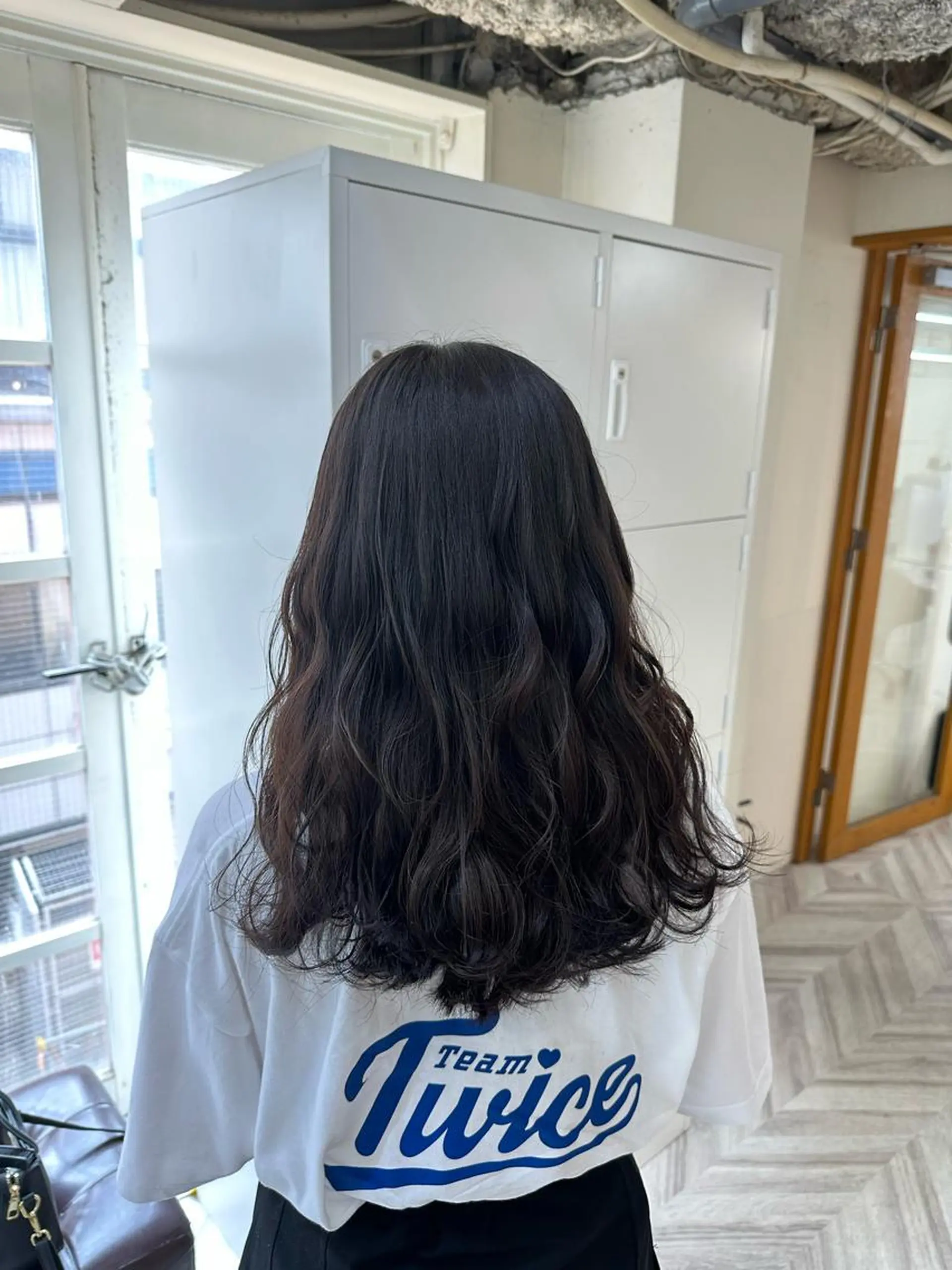 ミディアム ヘアセット 韓国ヘア×ハイトーン AYA💫のヘアスタイル