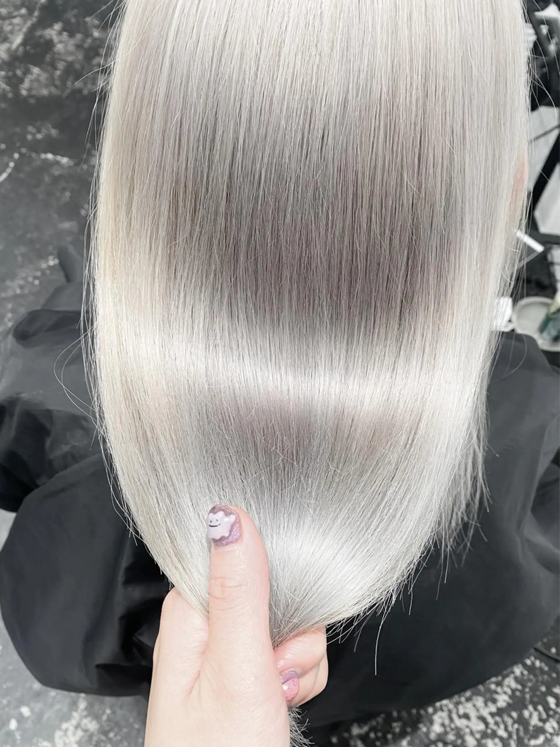 ミディアム ヘアカラー トリートメント サイレント美容師 アイリィのヘアスタイル