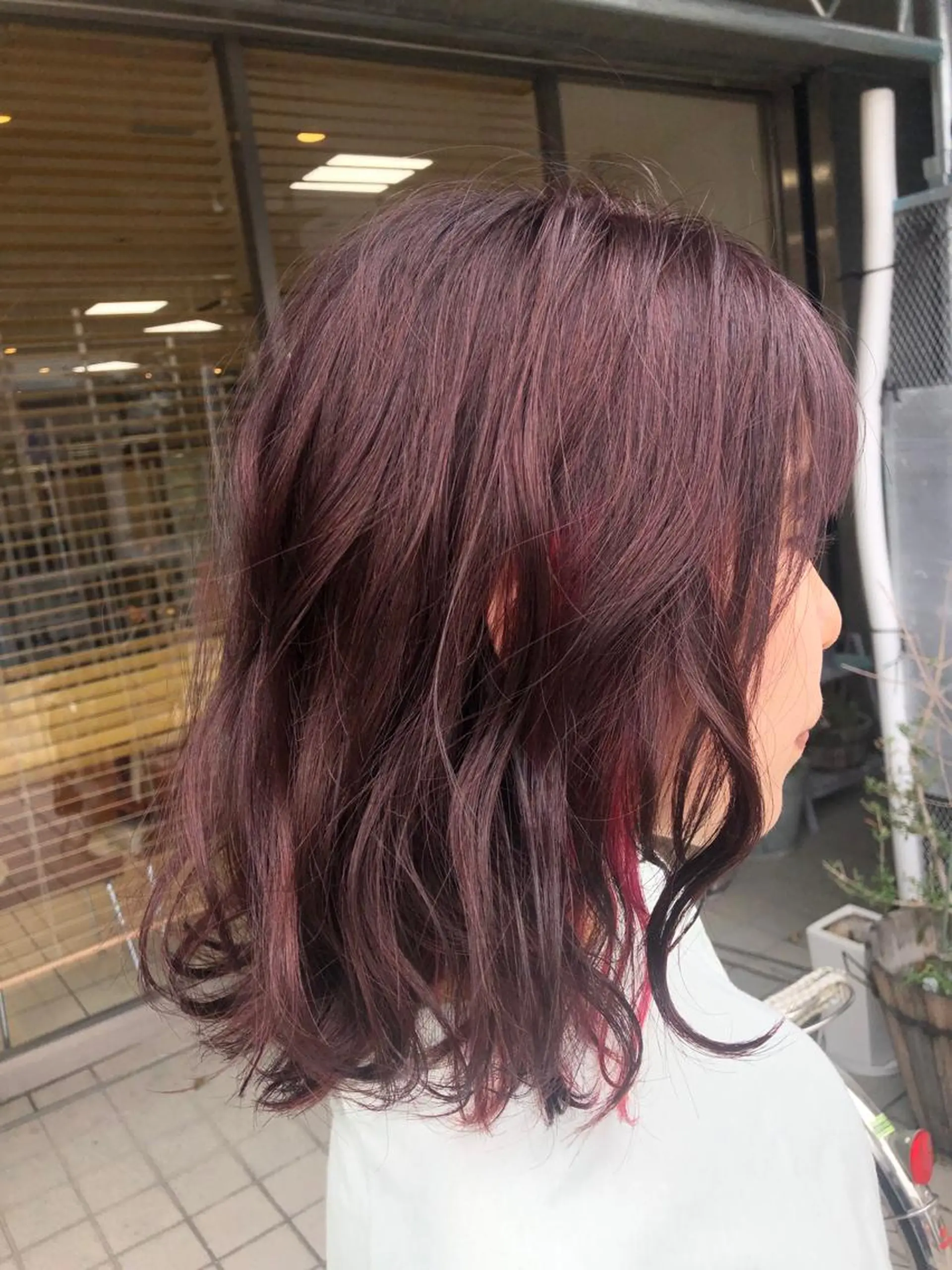 セミロング カラー 似合わせ レイヤー須川のヘアスタイル