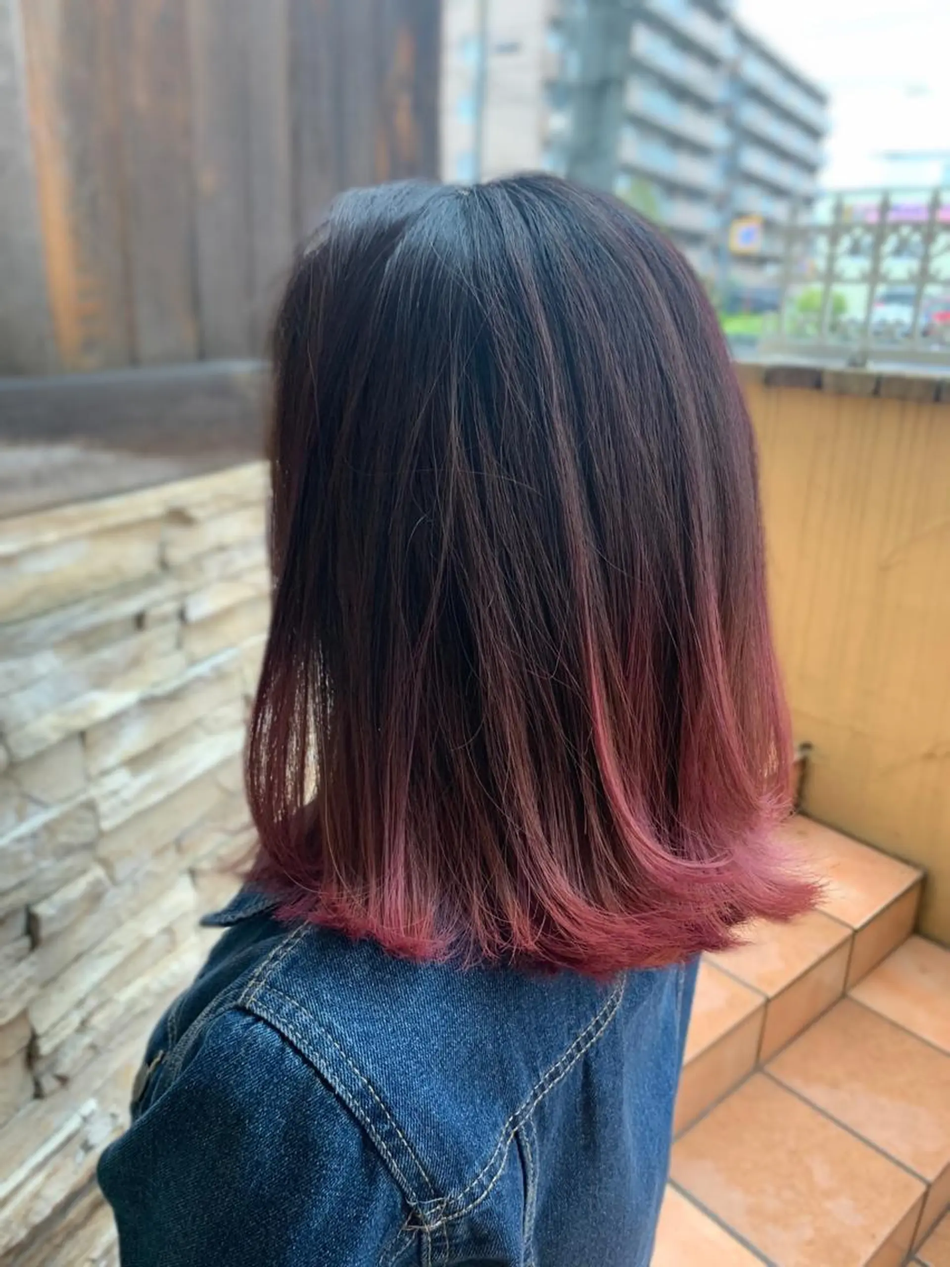 ミディアム ハイライト 松村 総のヘアスタイル