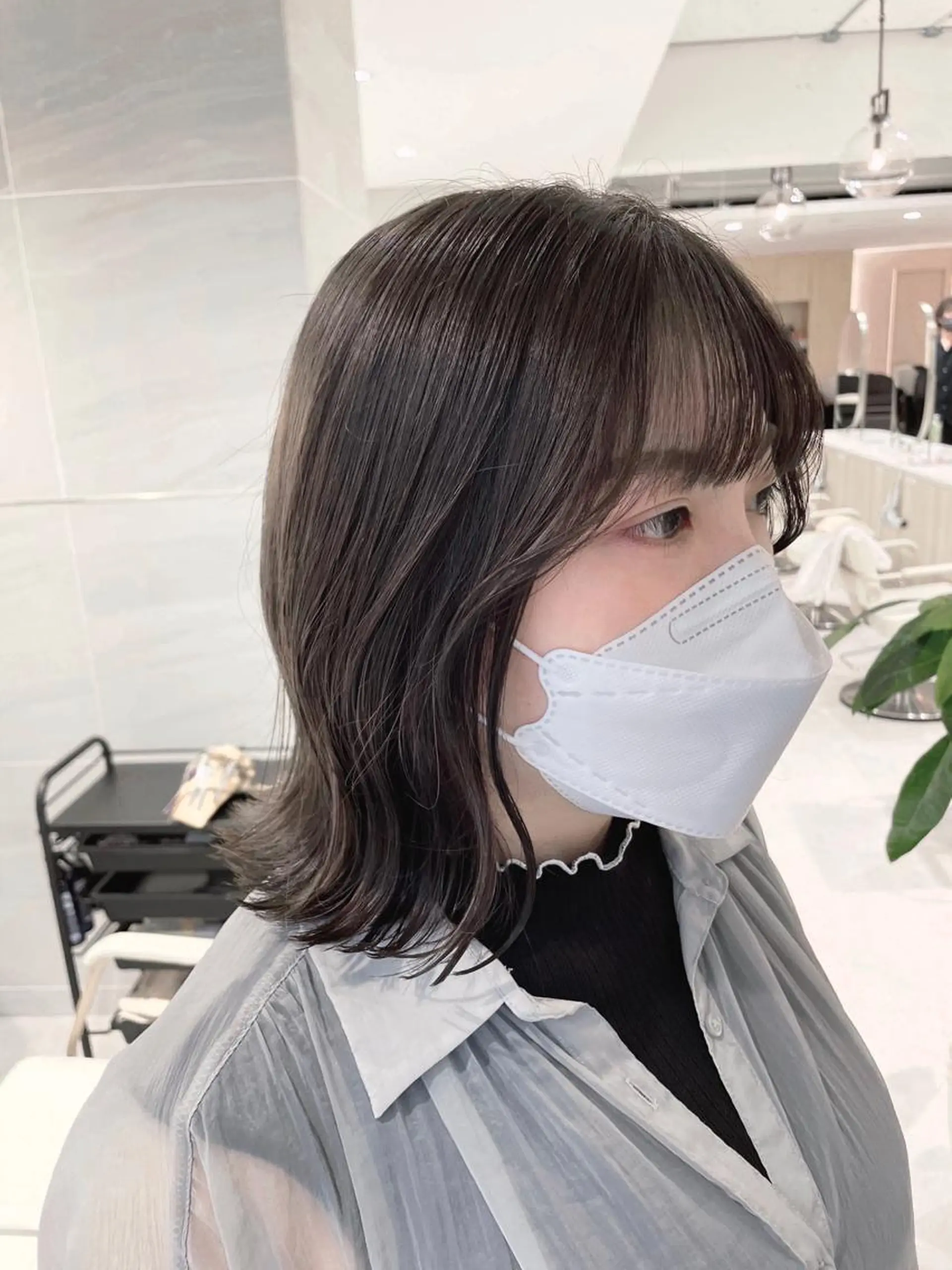 ミディアム ブリーチなし/透明感 カラー🕊️坂入上総のヘアスタイル