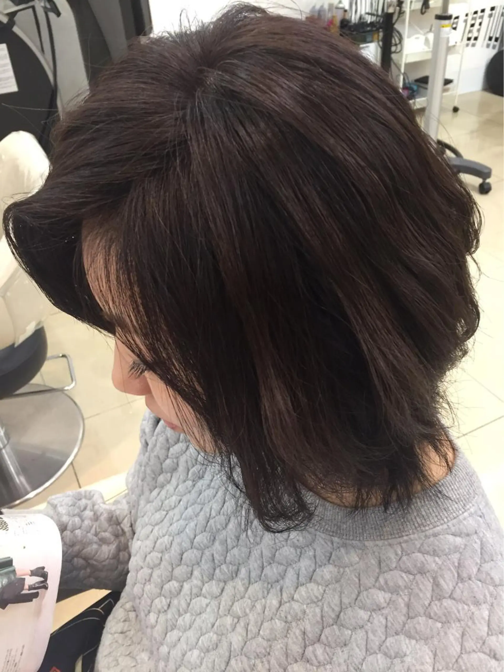 ミディアム カラー ヘアアレンジ ダークグレー ダークグレージュ グレージュ ハイライトカラー ハイライト メンズパーマ特化/ メッシュ/薫/店長のヘアスタイル