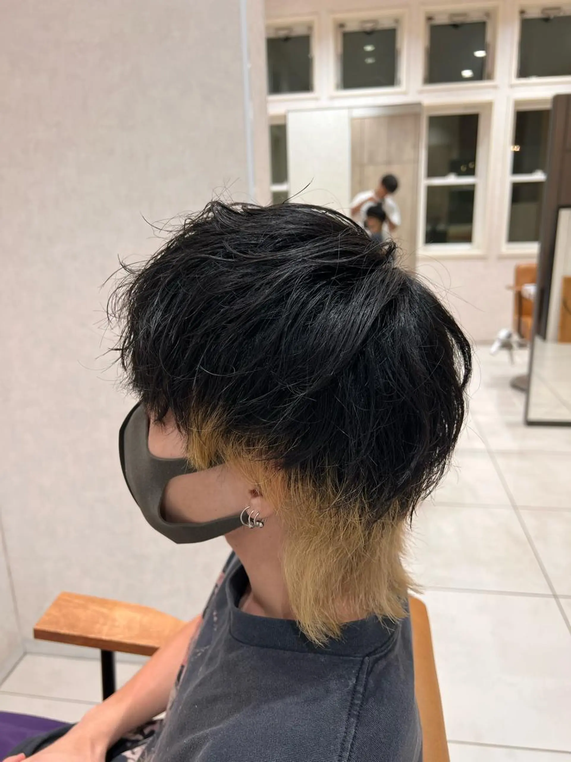 メンズ メンズウルフカット ウルフカット メンズ特化フェザー パーマ🚗タケシのヘアスタイル