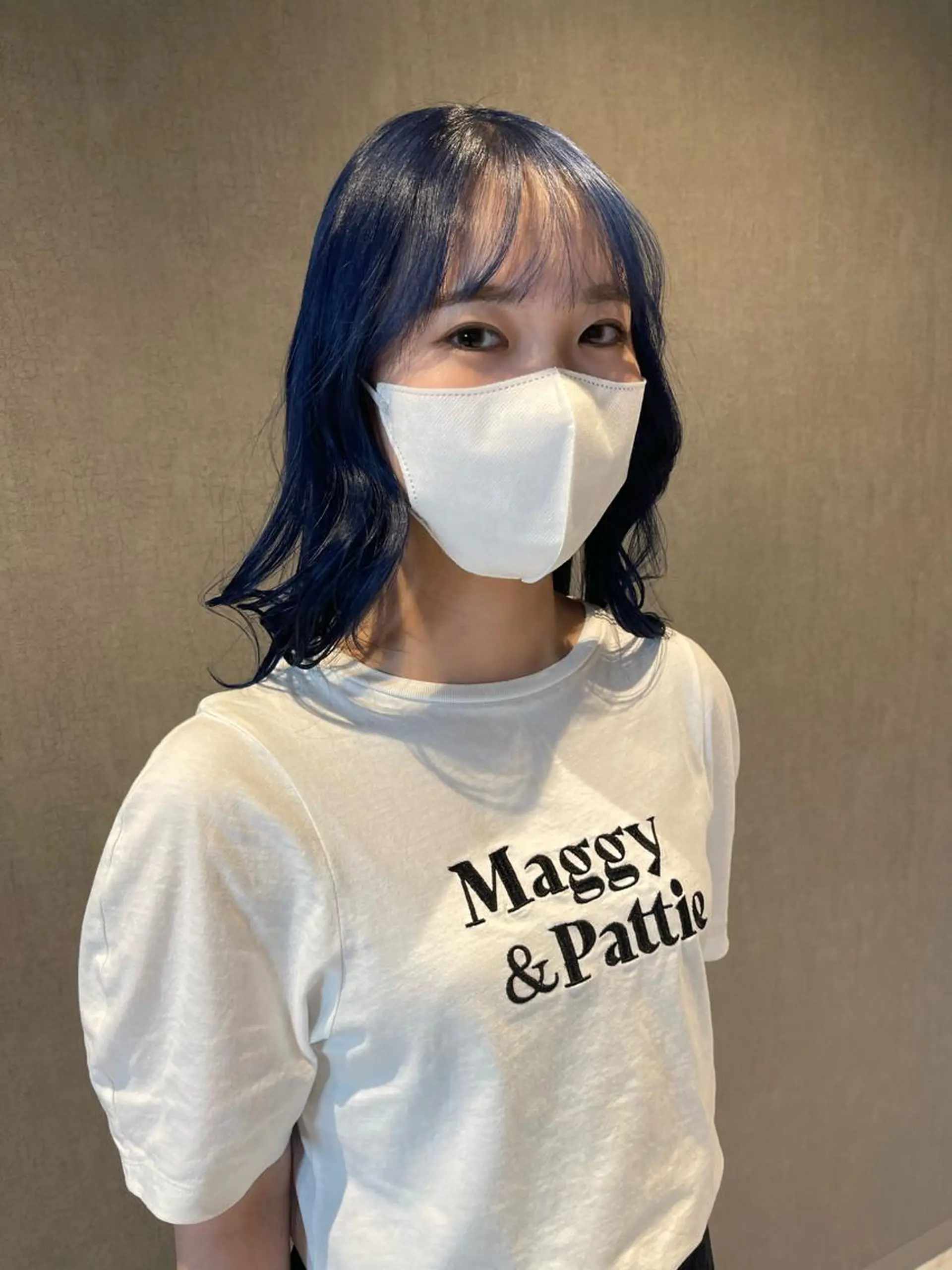 セミロング カラー ブルーカラー MIRIM栄所属・透明感カラー/艶髪/ エクステ/HIROのヘアスタイル