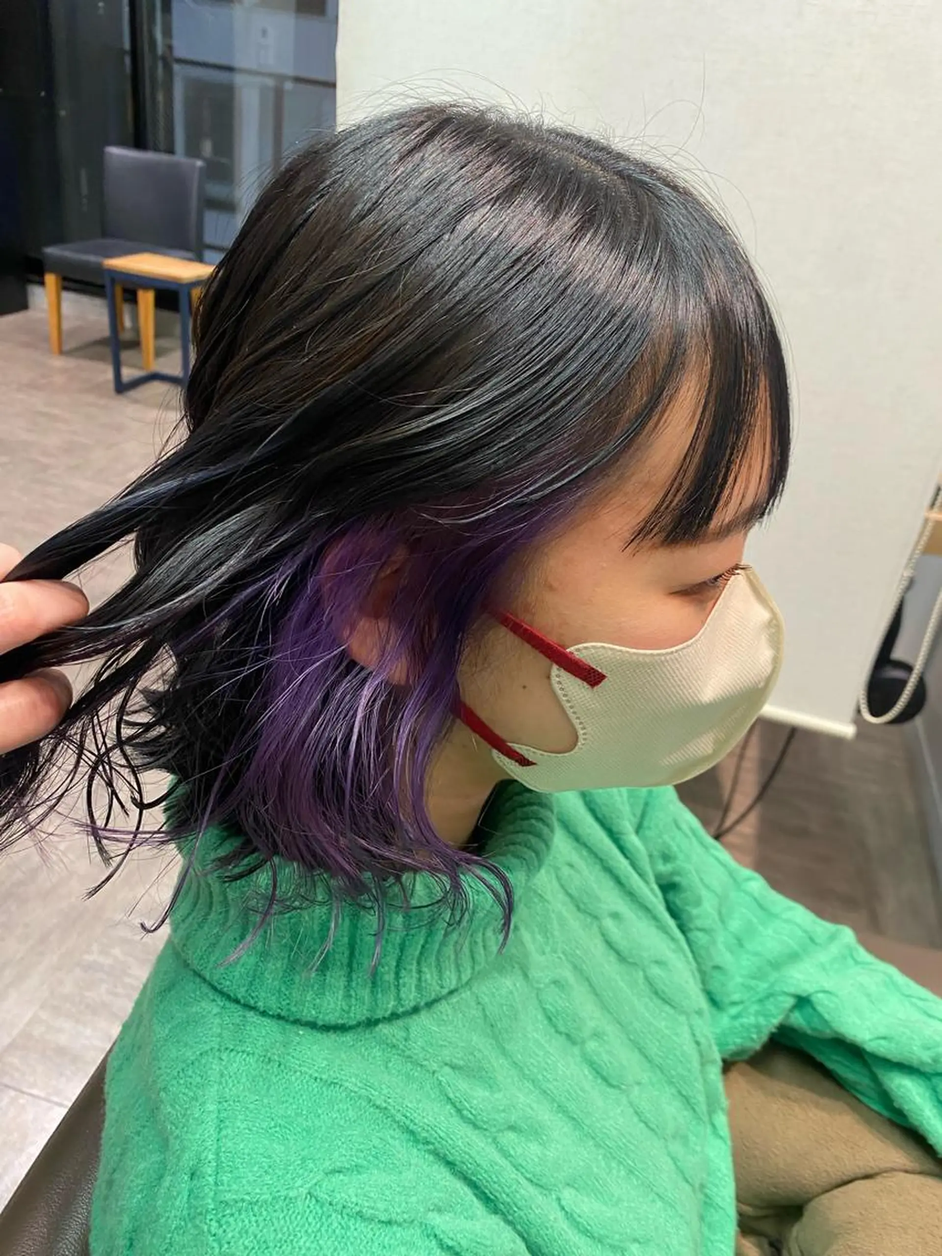 ミディアム カット ヘアカラー トリートメント hina💟 透明感カラーのヘアスタイル
