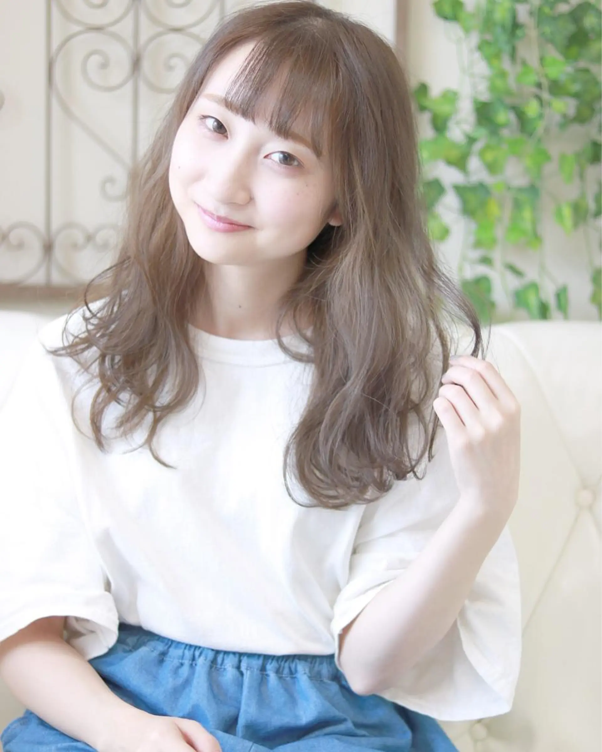 セミロング カラー 柳澤 興輝のヘアスタイル