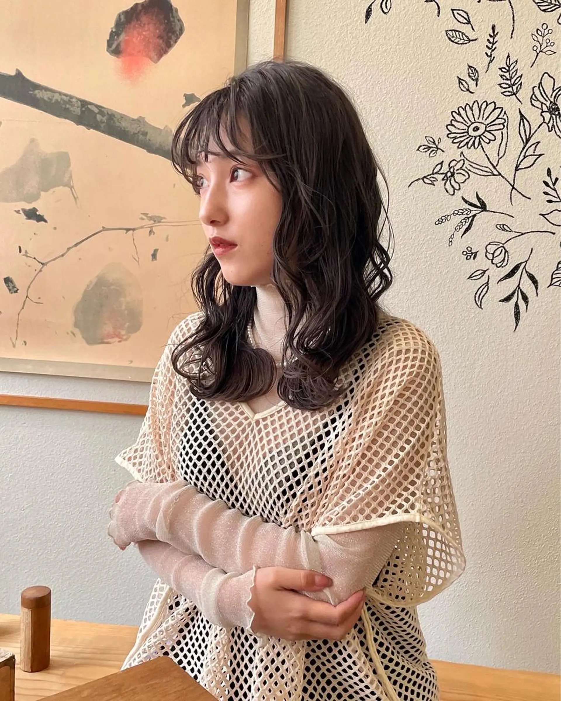 セミロング カラー ヒナゴ トヨカズのヘアスタイル