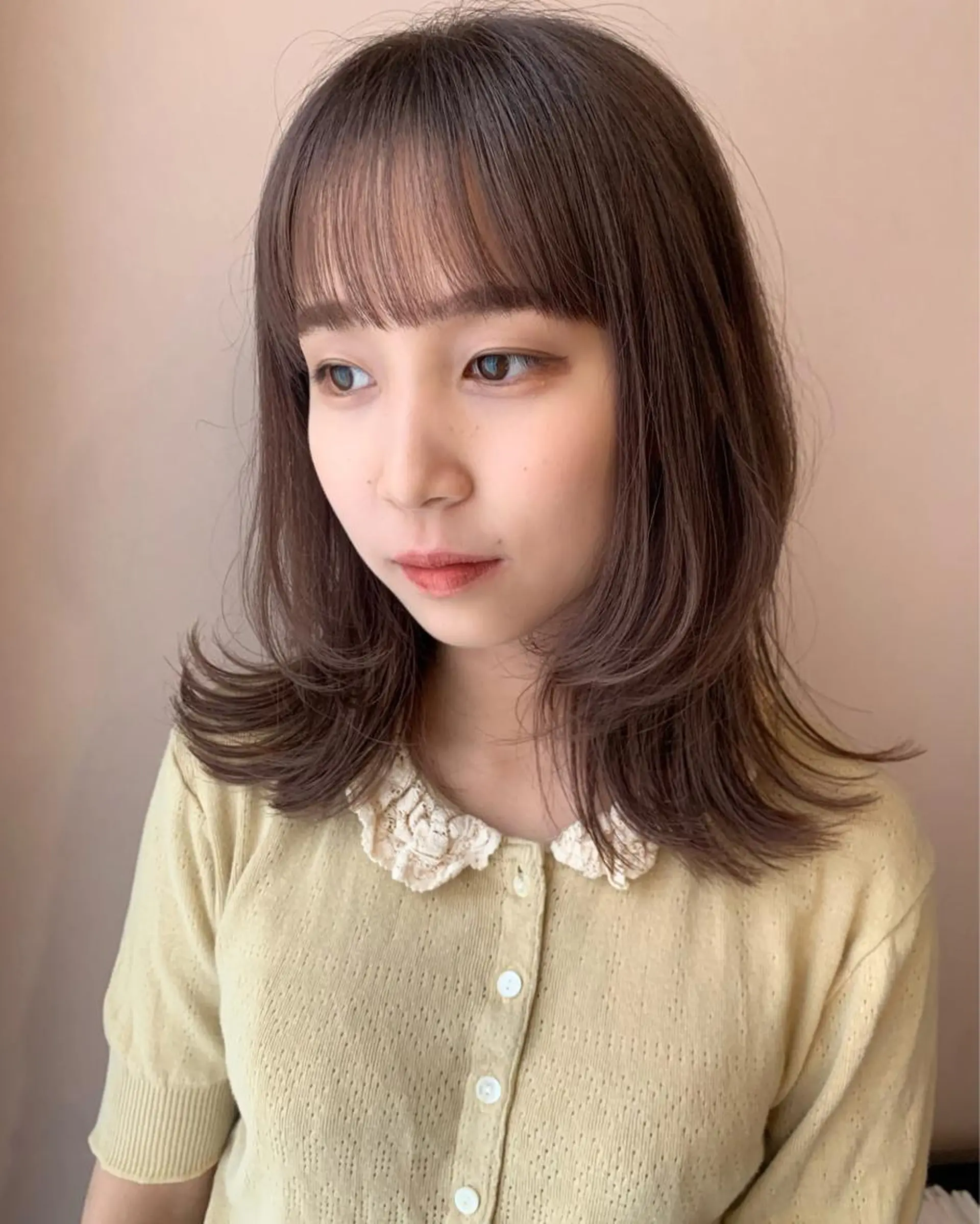 ロング カラー グレージュ ラベンダーカラー ラベンダーグレージュ ラベンダーグレー 顔まわりレイヤー hub hair レイヤー/透明感のヘアスタイル