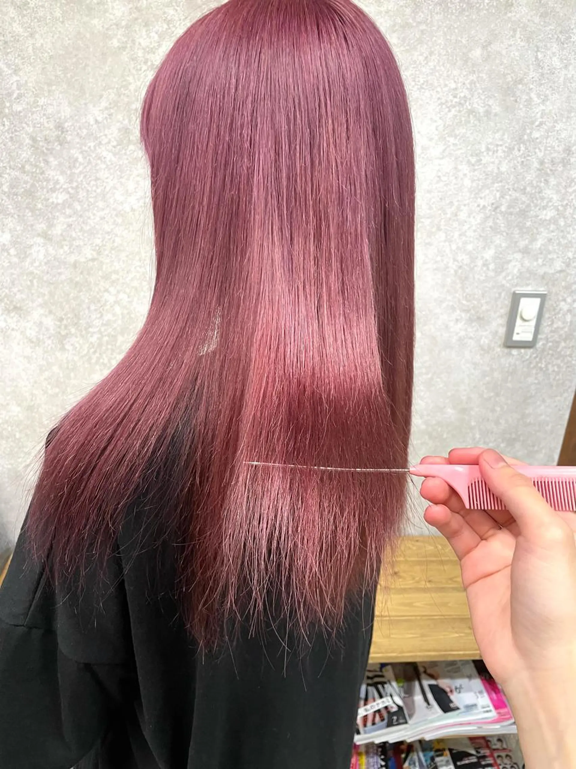 ロング カラー ブリーチ カシス ダブルカラー ピンクカラー 🫧ヒシダアキ taboo.i🫧のヘアスタイル