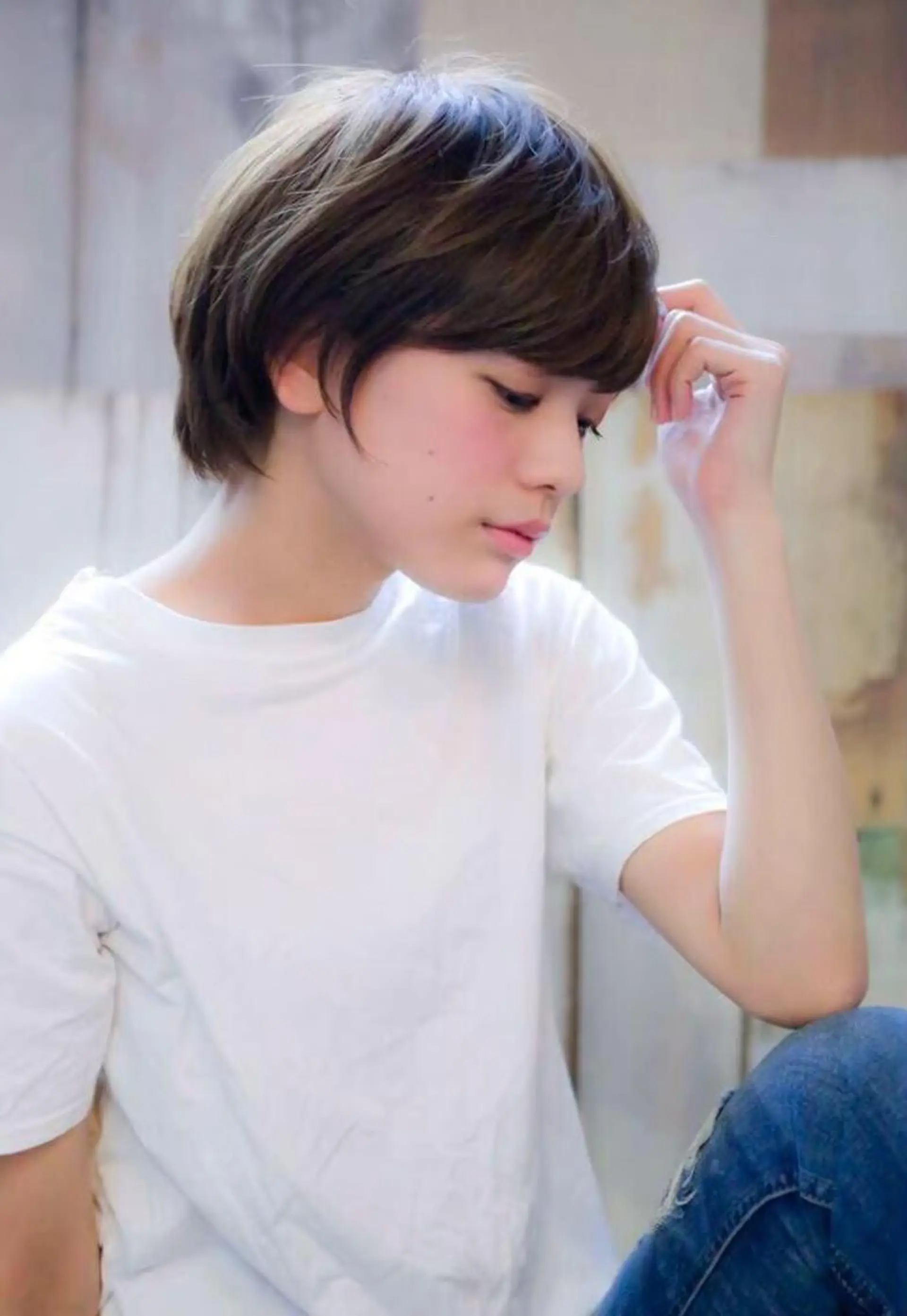 ショート カラー パーマ 💘透明感カラー💘 沖本 将宏のヘアスタイル