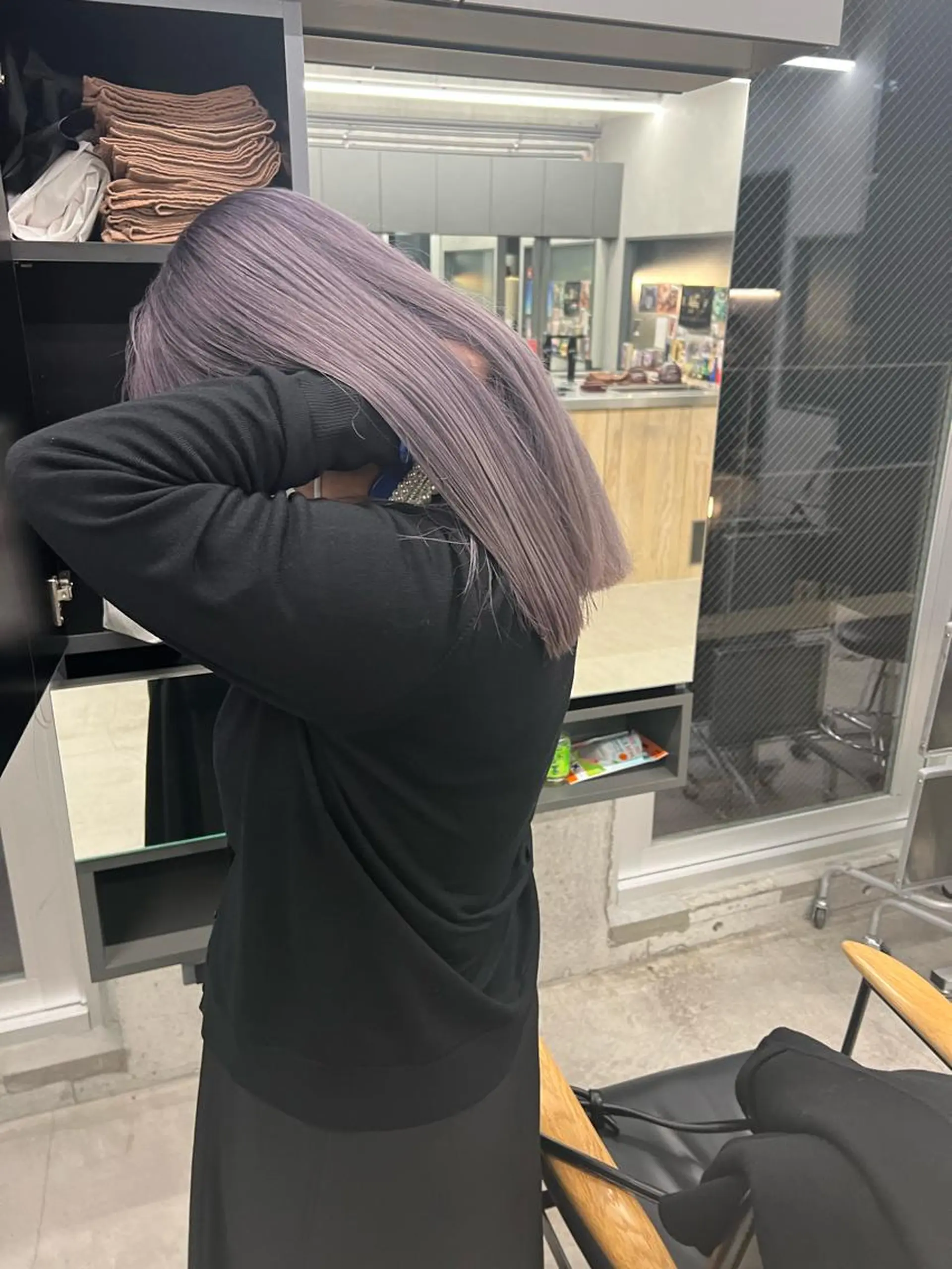 ミディアム カラー ベージュカラー ラベンダーカラー カット ヘアカラー トリートメント sakoda shunkiのヘアスタイル