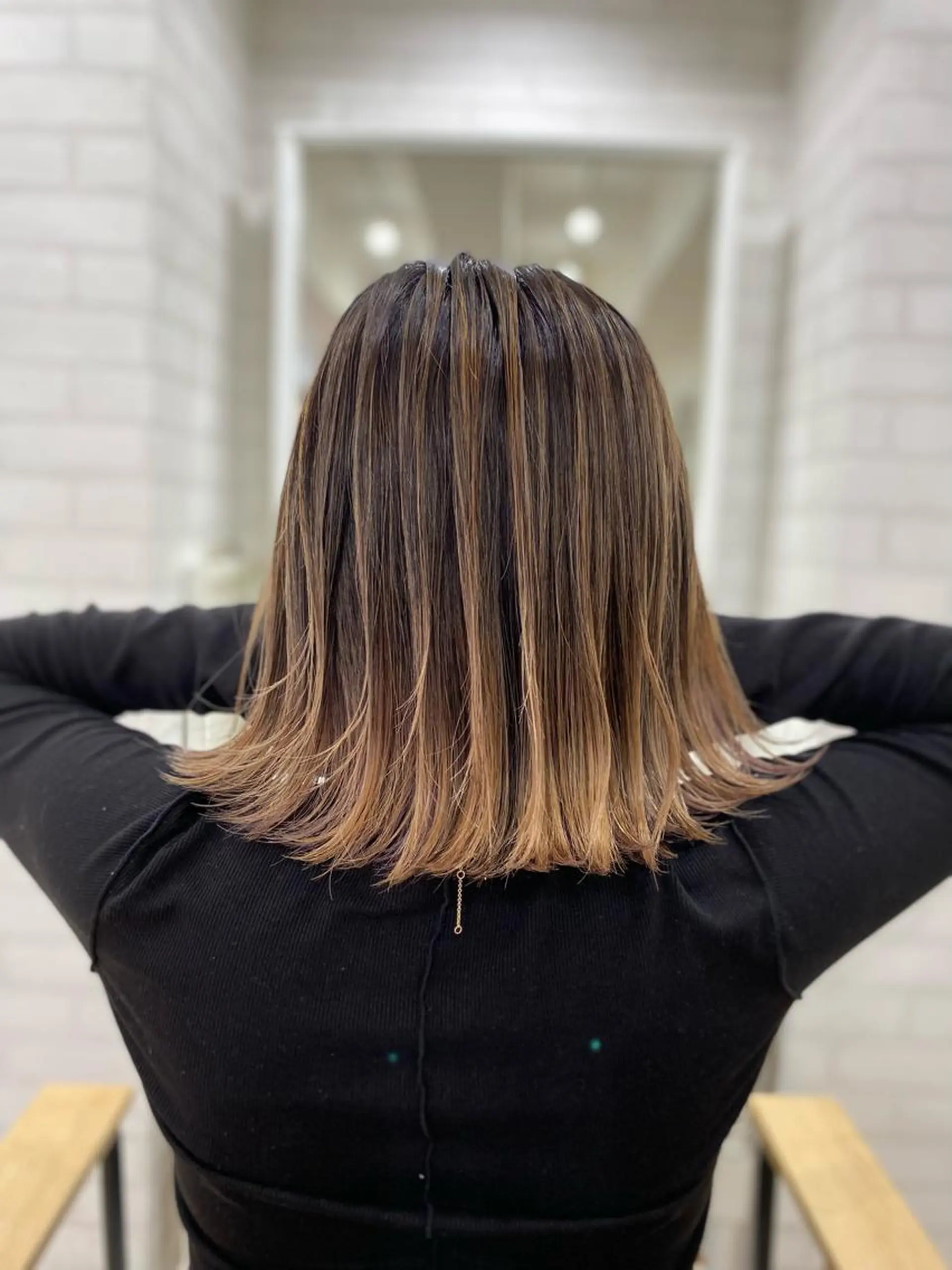 ミディアム カラー ヘアアレンジ 久米 治仁のヘアスタイル