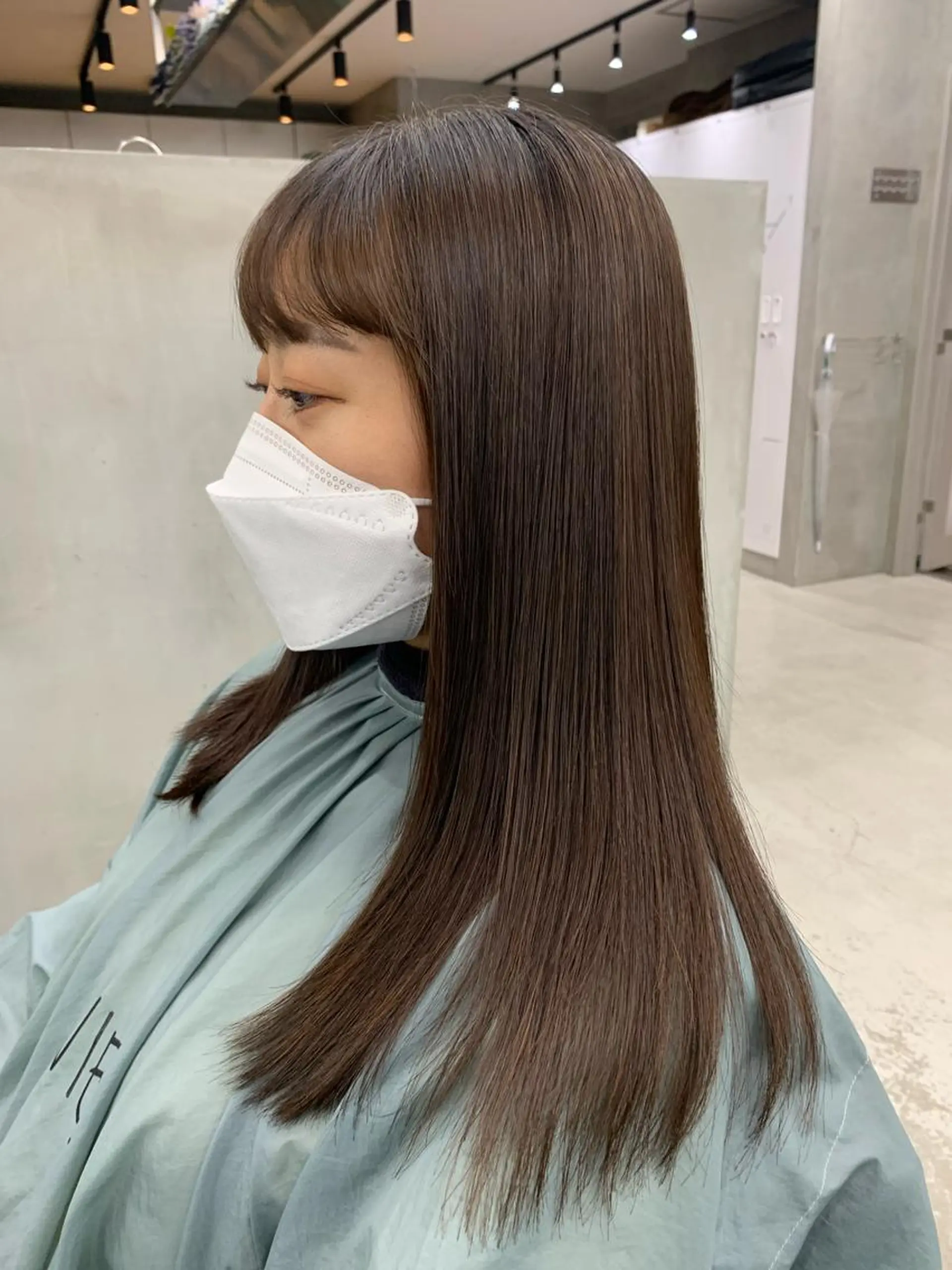 ロング 縮毛矯正 韓国ヘア 🎀華澄のヘアスタイル