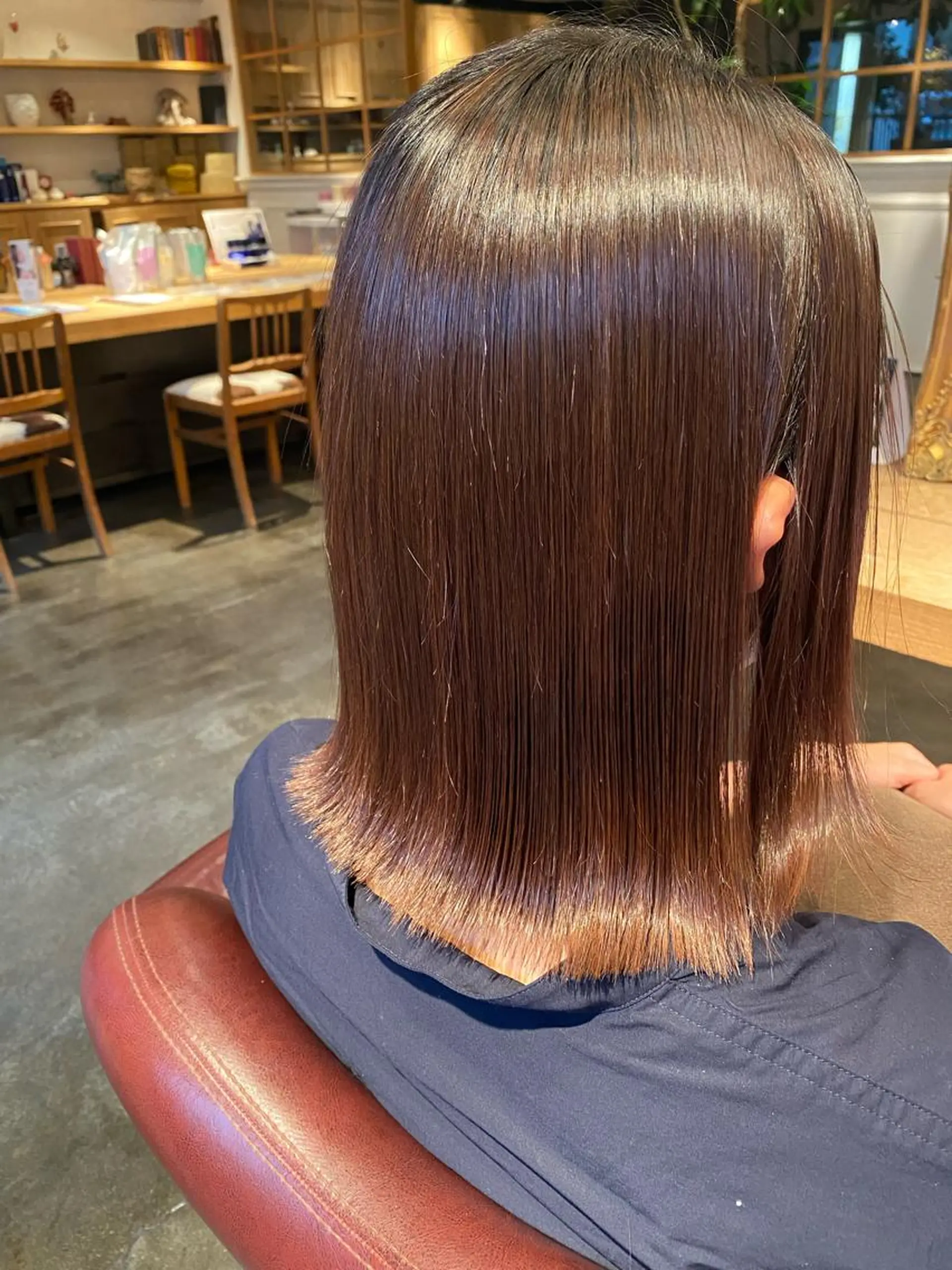 ミディアム カット 縮毛矯正 トリートメント 髪質改善／美髪矯正 林田和真のヘアスタイル