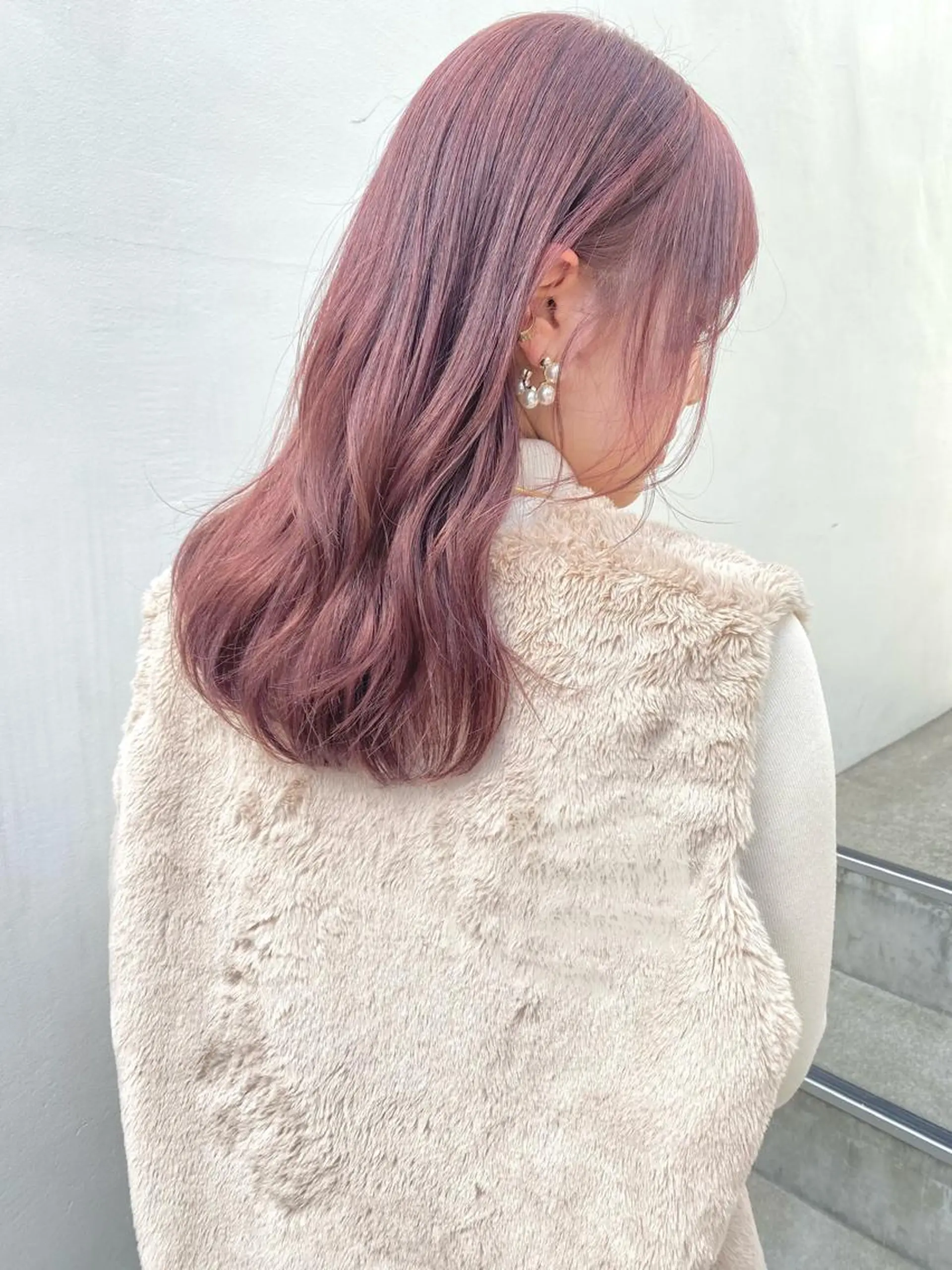 ミディアム ピンクラベンダー 梅津 光帆のヘアスタイル
