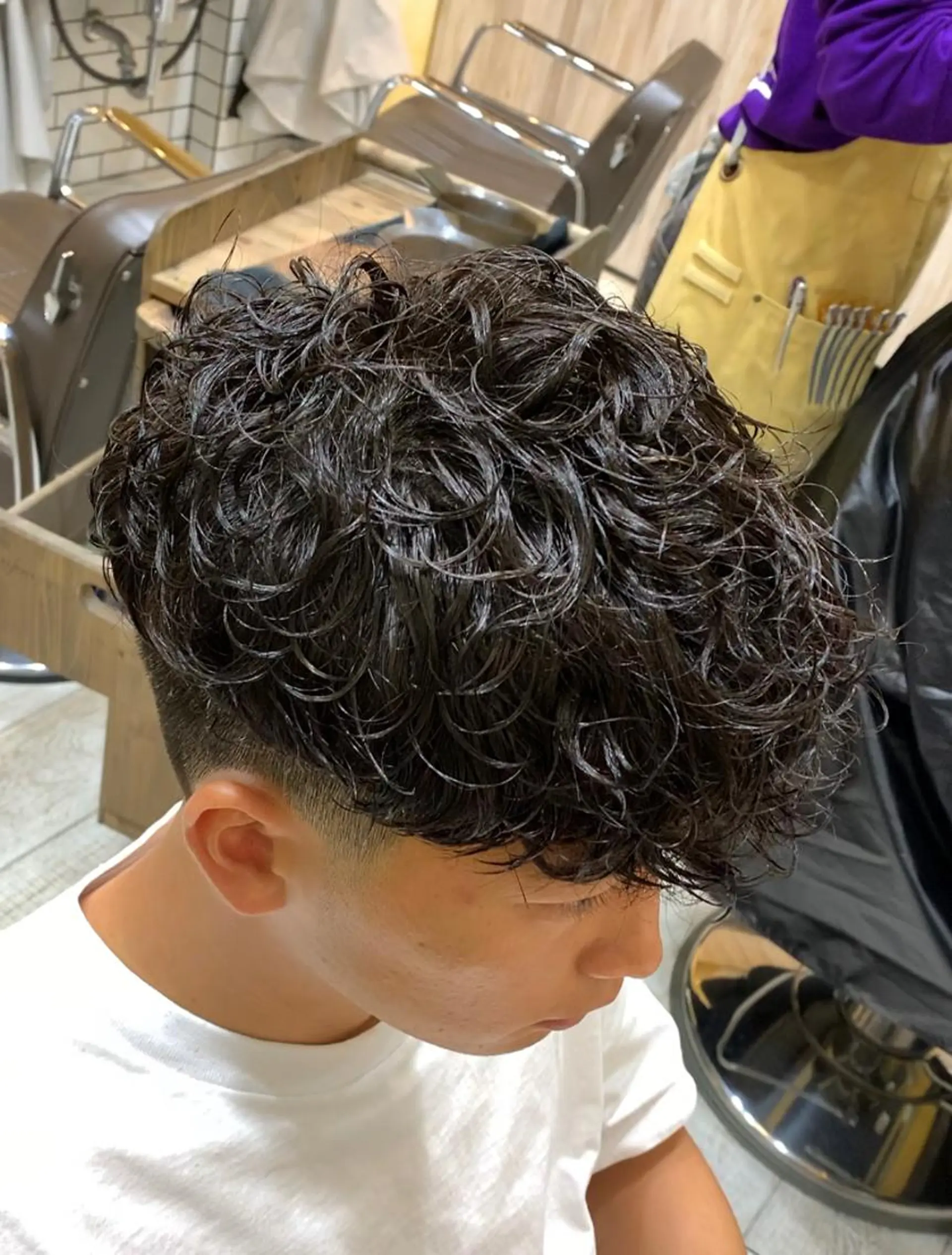 ショート パーマ メンズ くせ毛 宮城 風冴のヘアスタイル