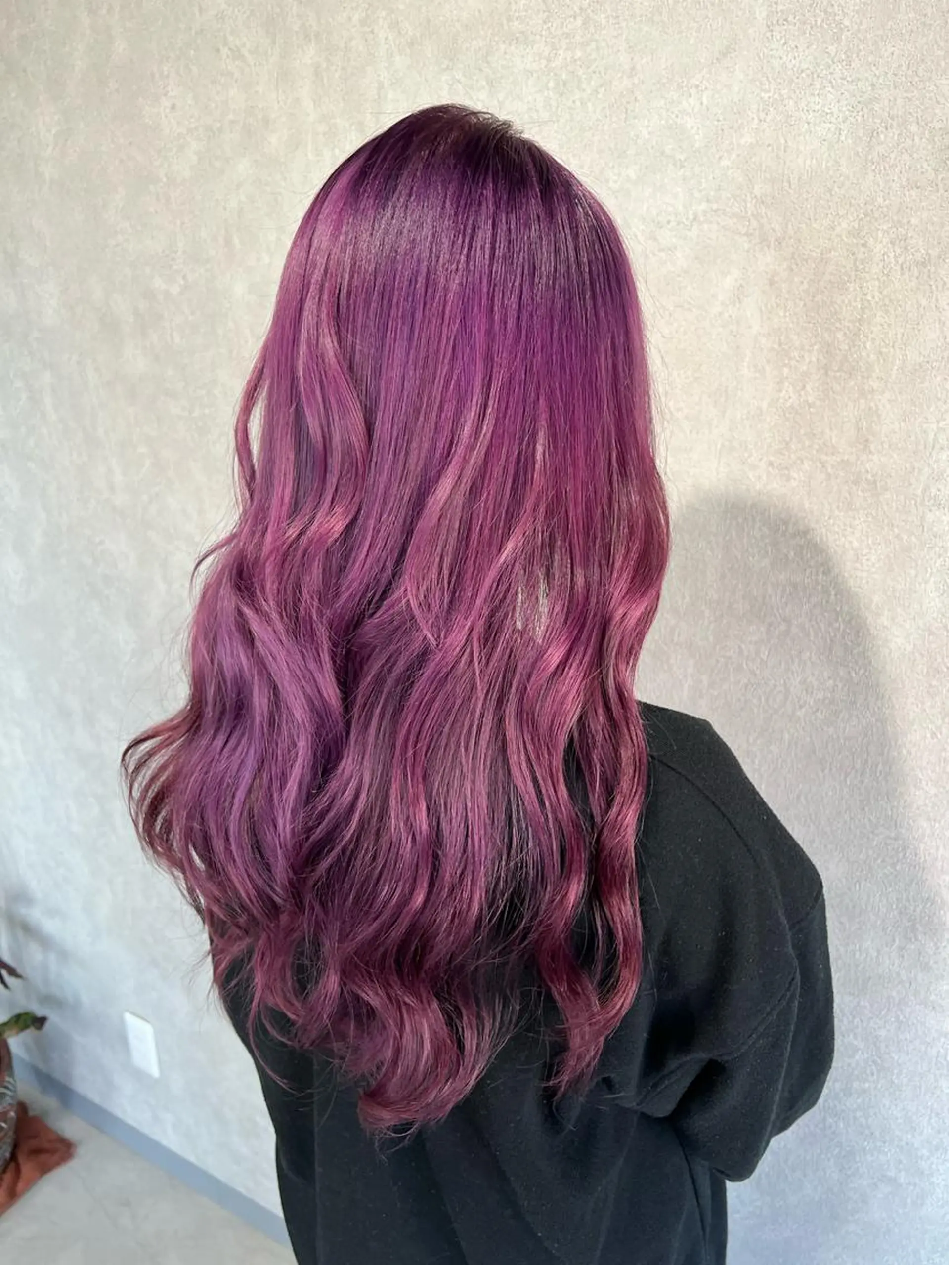 ロング カラー ピンクカラー ピンクパープル パープルカラー mimiiy梅田 中崎町ハイトーンのヘアスタイル