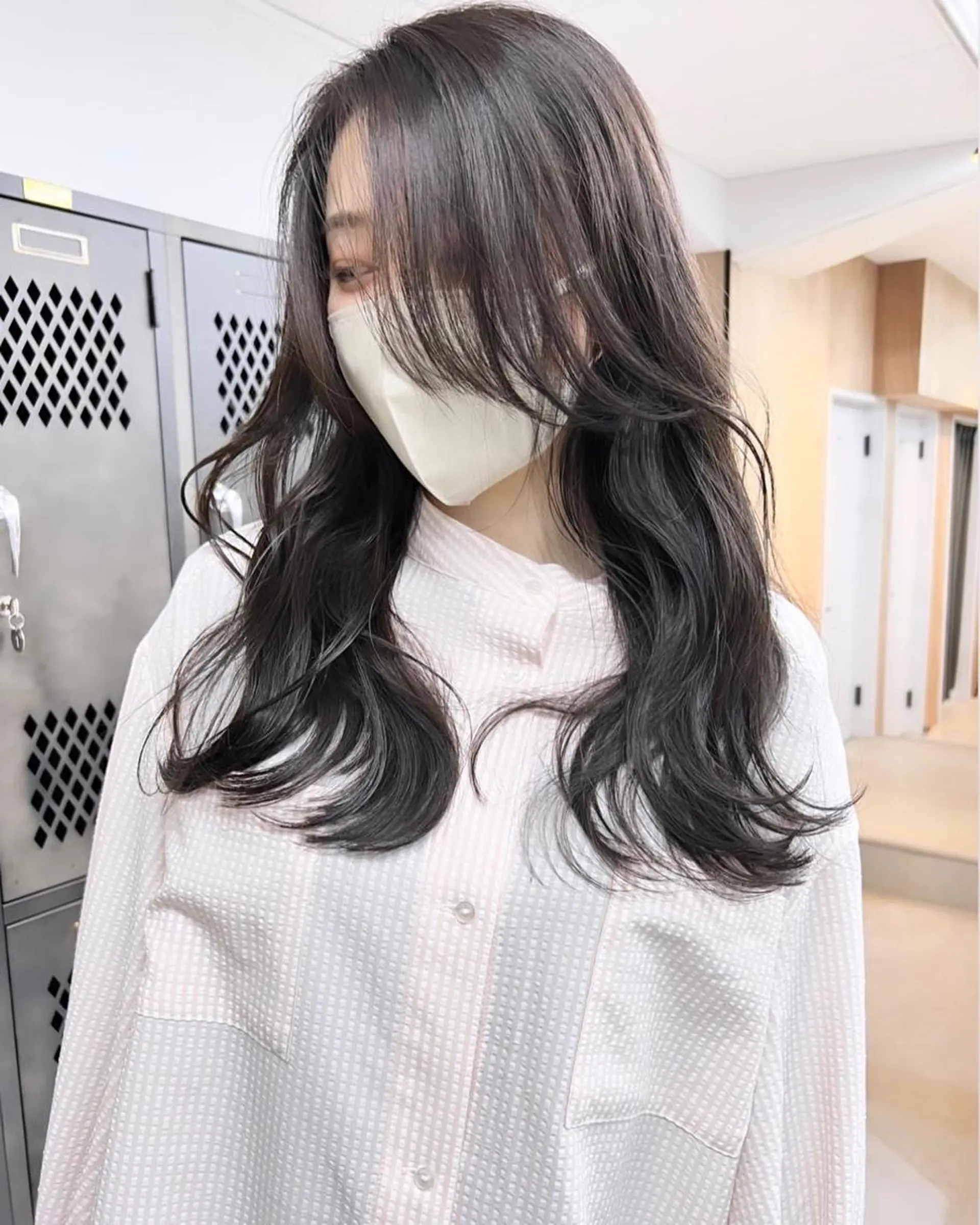 ロング カラー 透明感カラー 顔周りカット カット ヘアカラー トリートメント 樫原裕二/レイヤー カット/透明感カラーのヘアスタイル