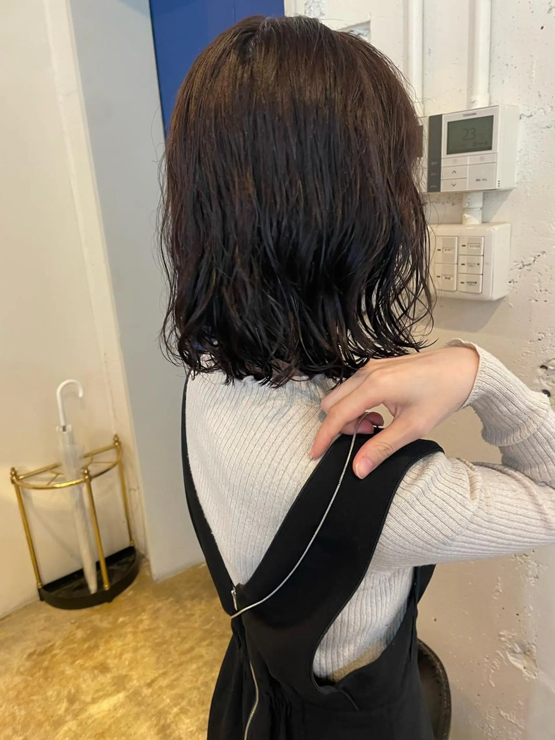 ミディアム カラー パーマ ミディアムパーマ カット ヘアカラー パーマ トリートメント レイヤー／似合わせ TAKUYAのヘアスタイル