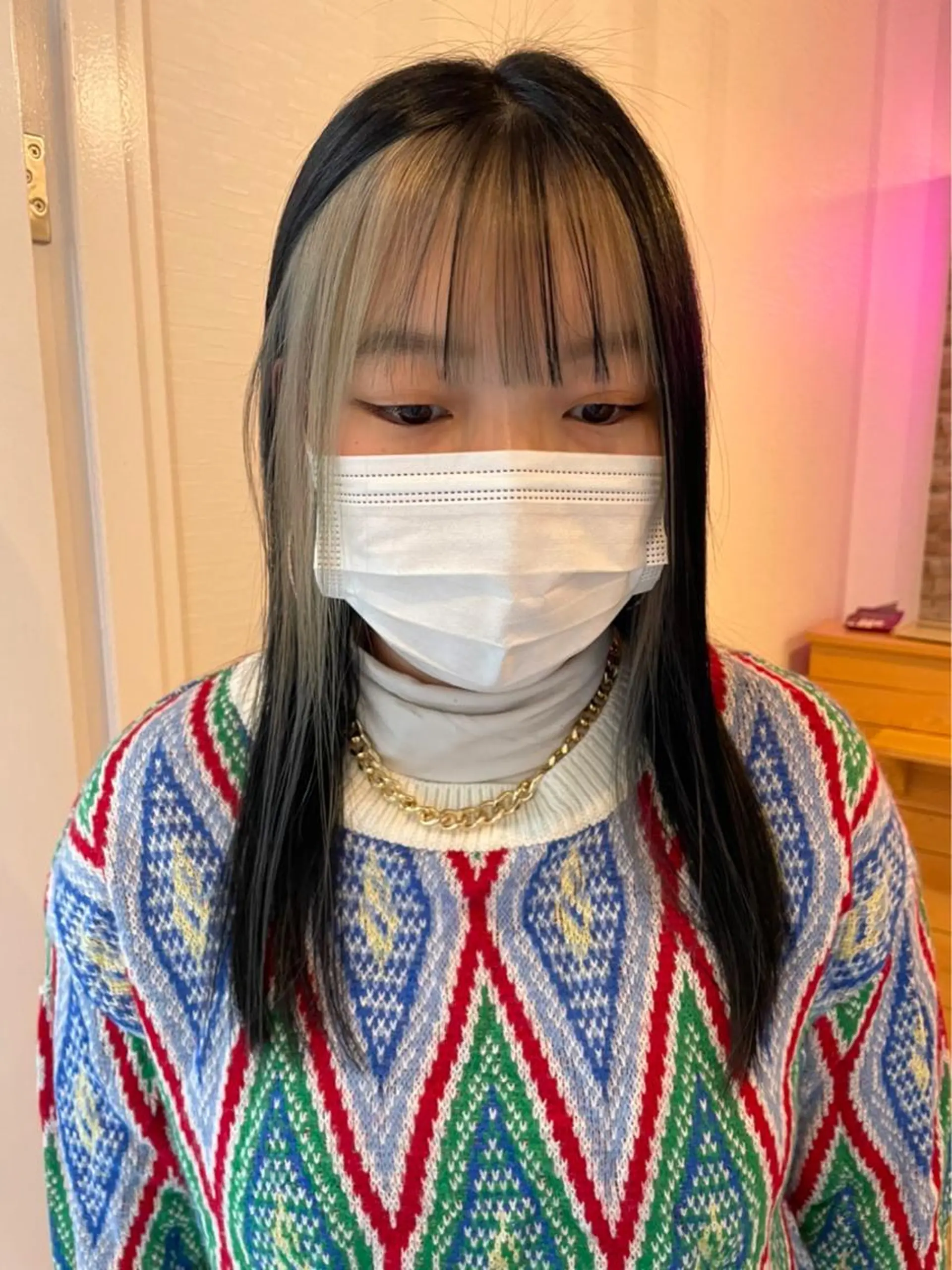 セミロング カラー ヘアカラー&縮毛矯正 STAR☆RIVERのヘアスタイル