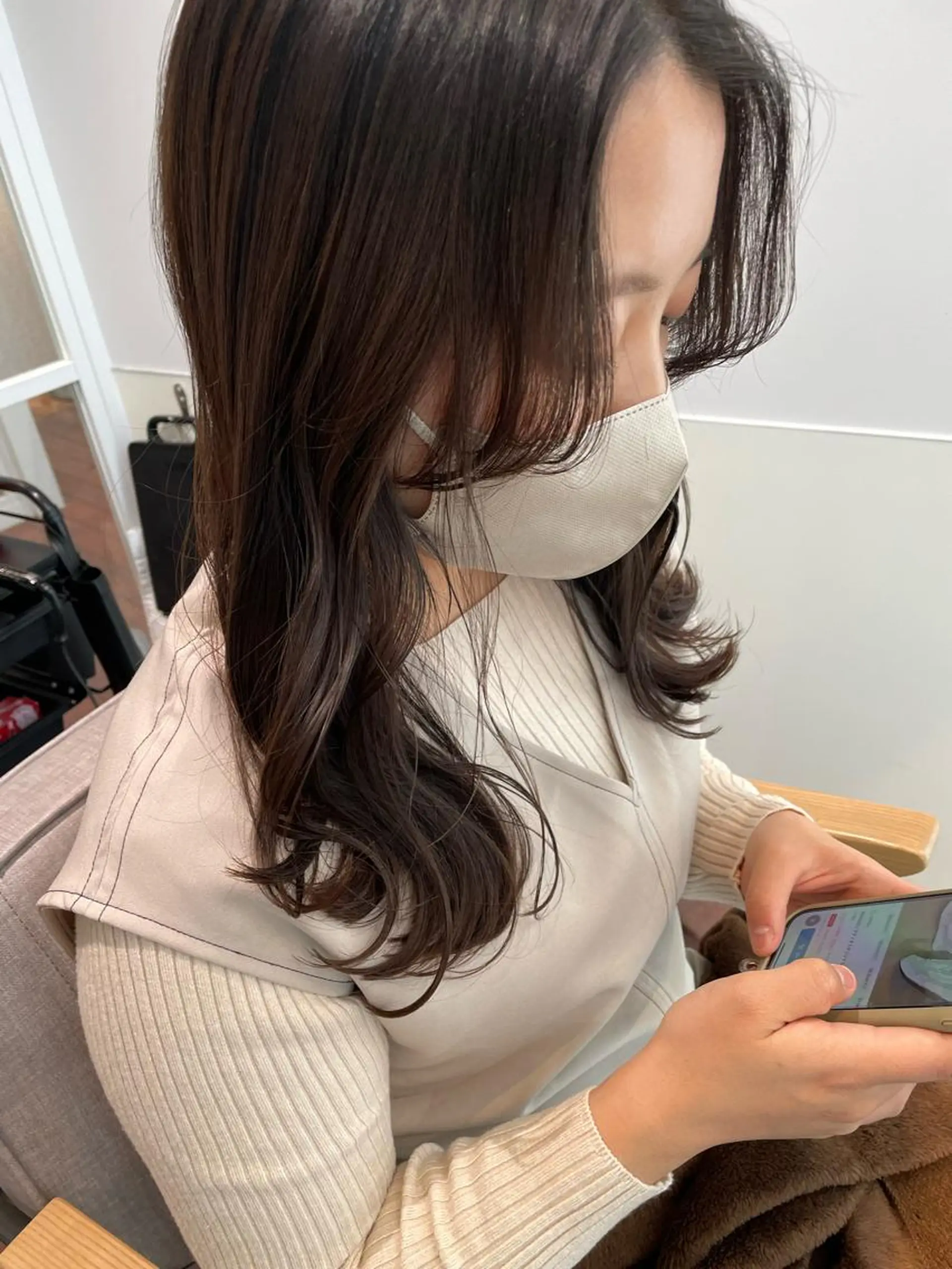 ミディアム カラー miu. ボブ/透け感カラーのヘアスタイル