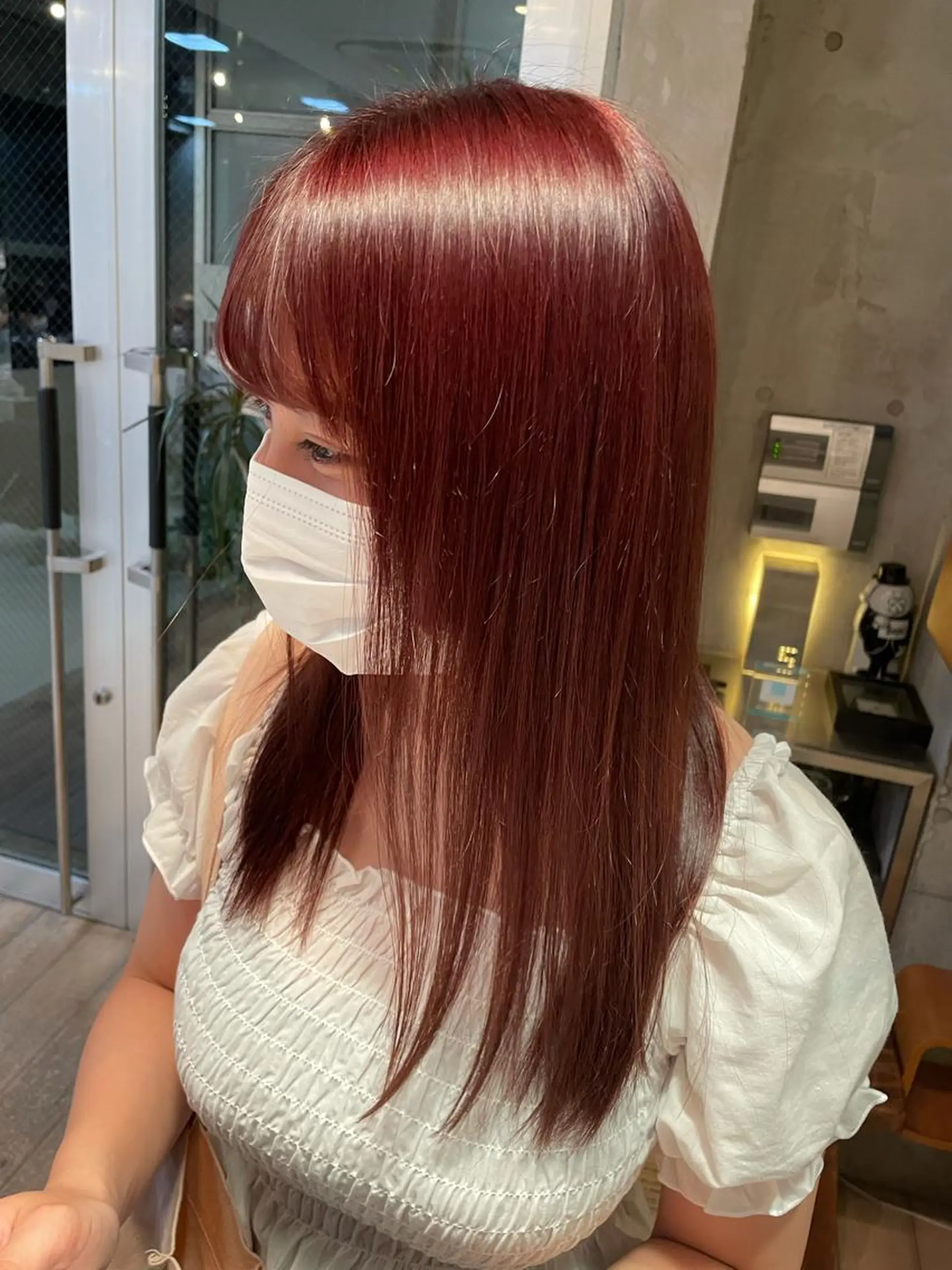 ミディアム カラー ピンクカラー fifth おのでら ようのヘアスタイル